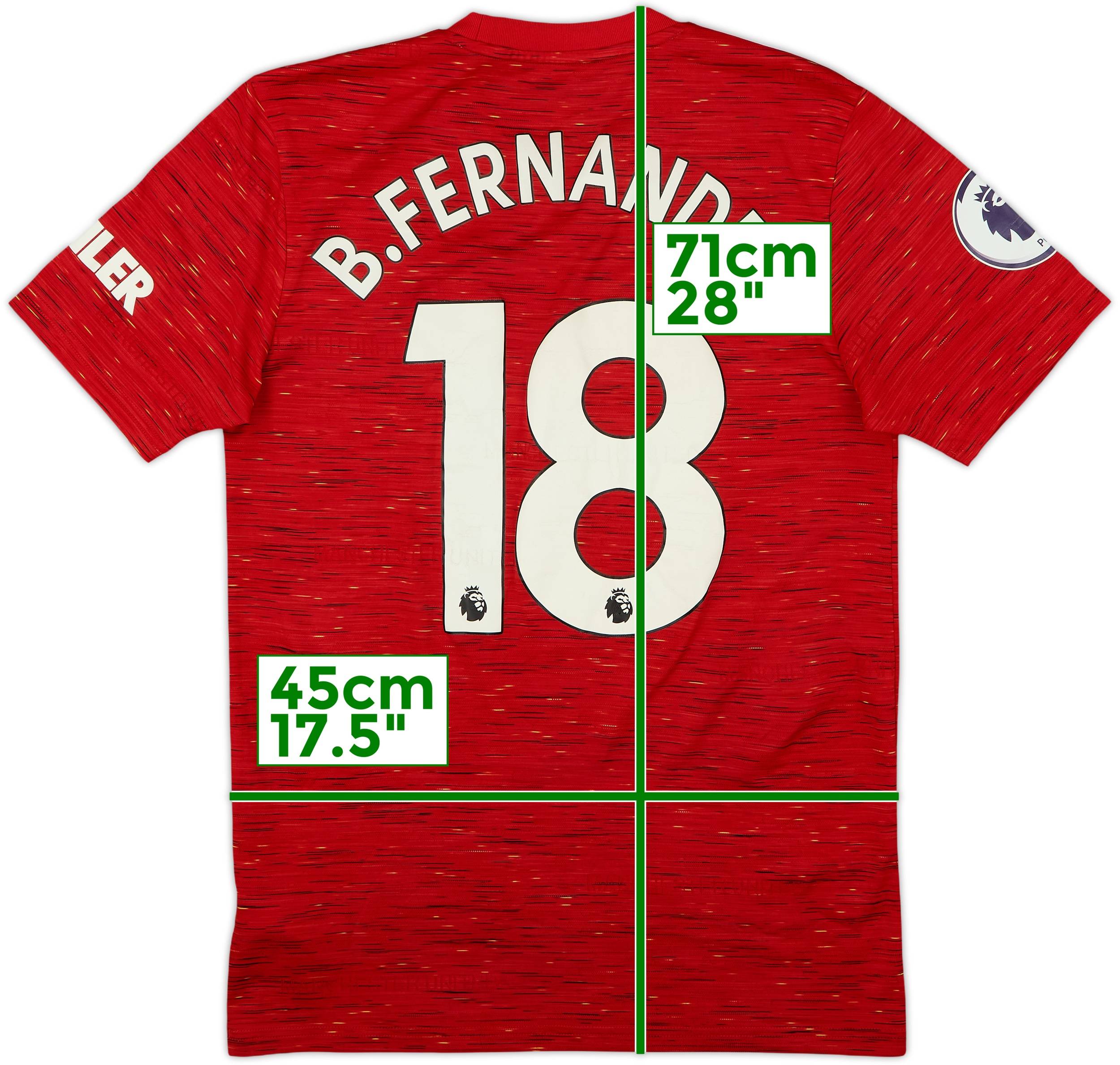 2020-21 Manchester United Home Shirt Fernandes #18 - 8/10 - (S)