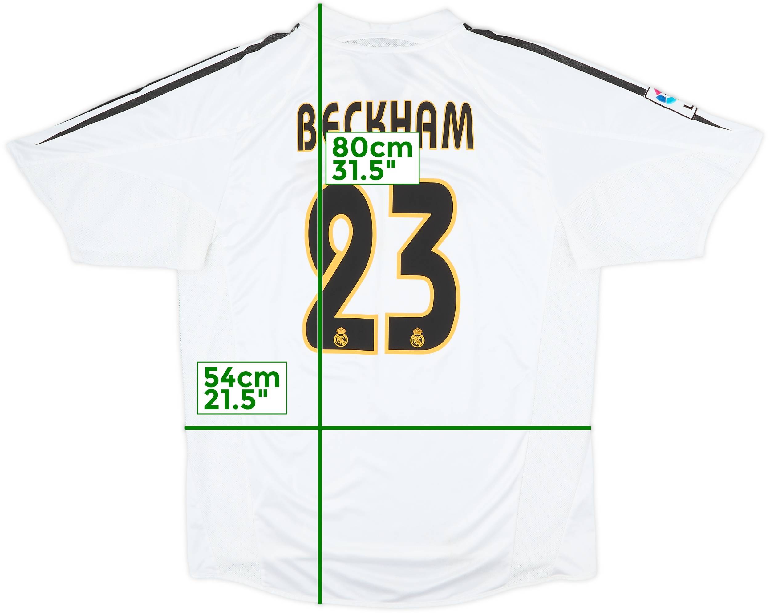 2004-05 Real Madrid Home Shirt Beckham #23 - 6/10 - (L)