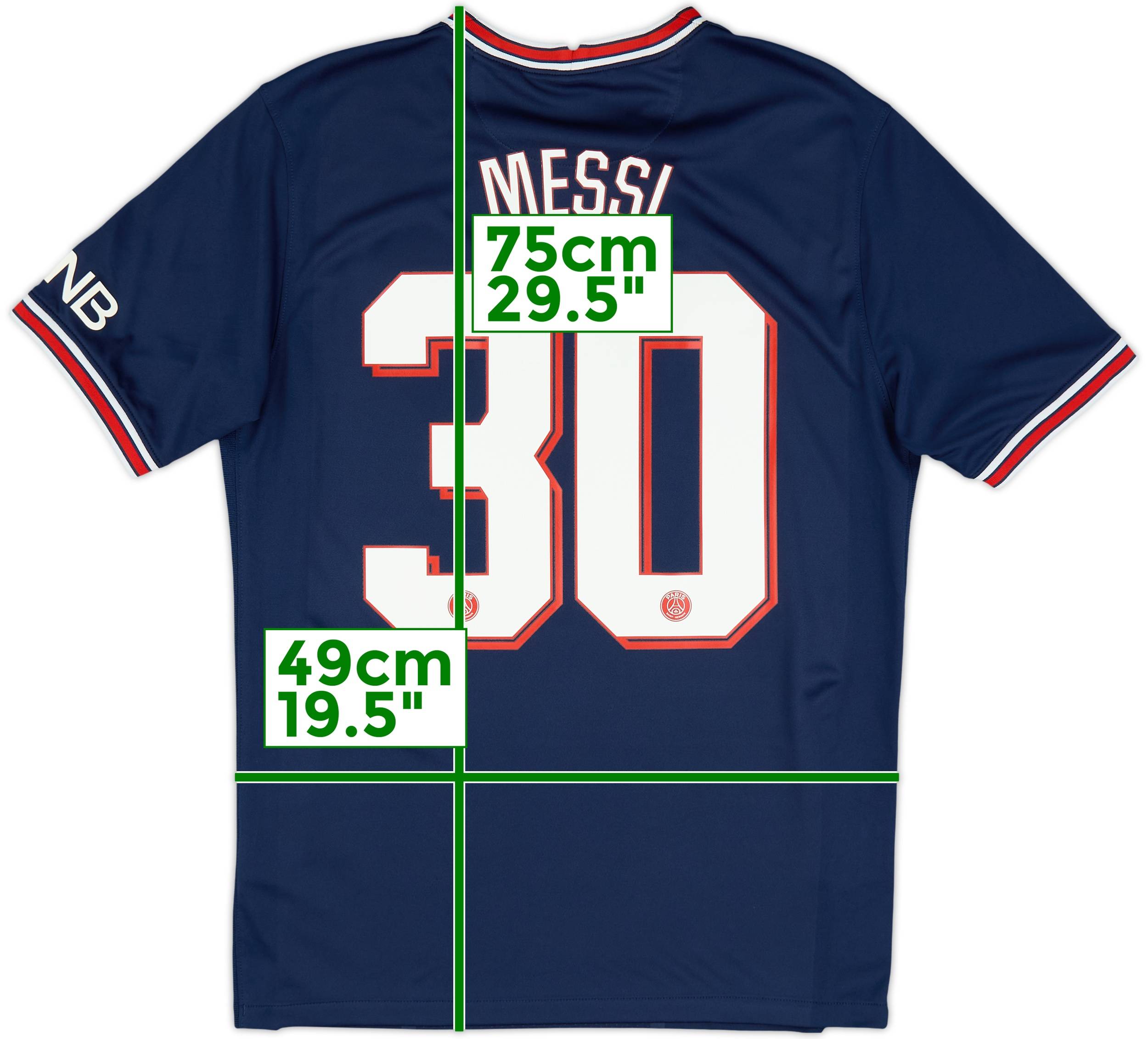 2021-22 Paris Saint-Germain Home Shirt Messi #30 - 8/10 - (M)