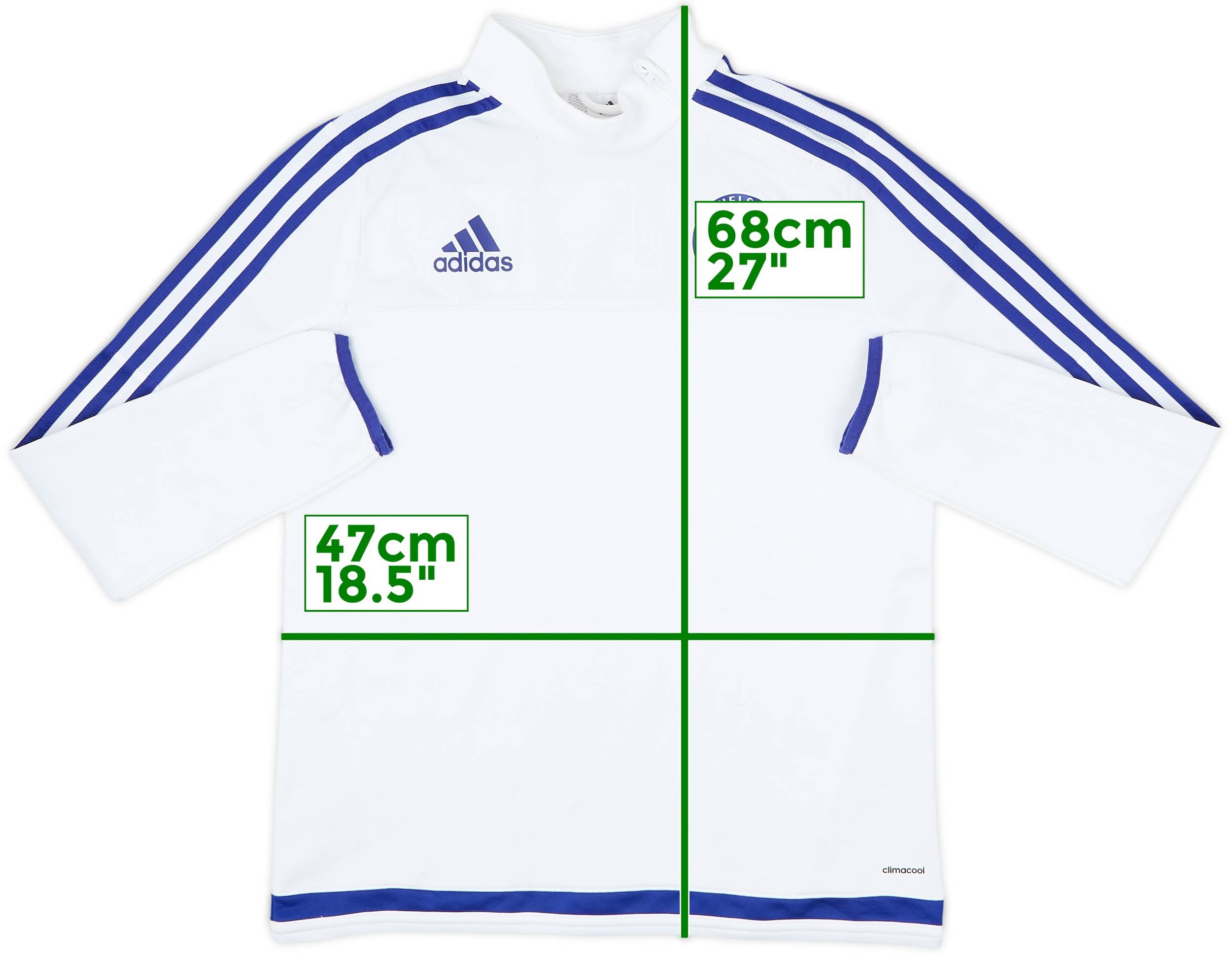 2015-16 Chelsea adidas 1/4 Zip Training Top - 8/10 - (L.Boys)