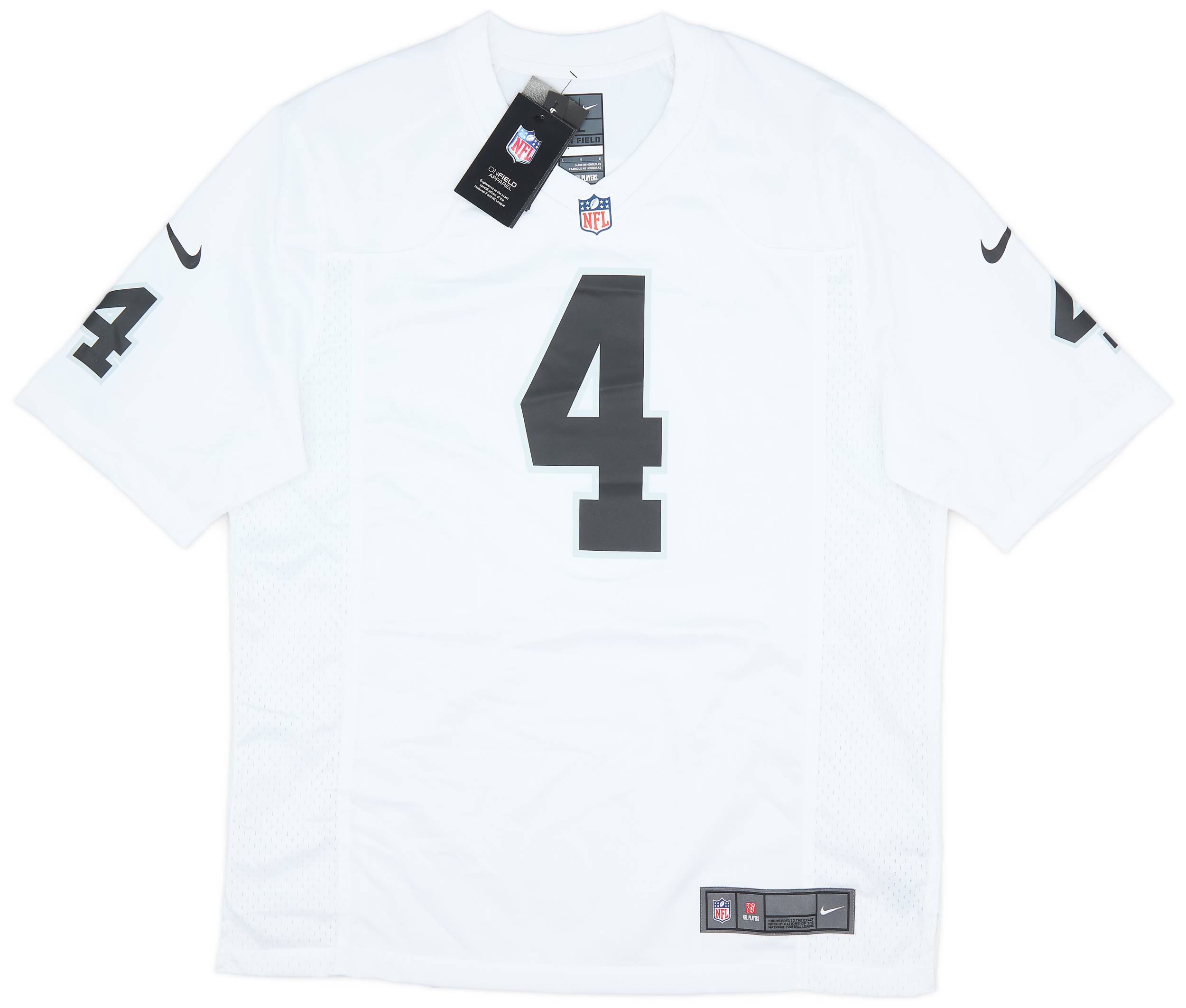 2020 22 Las Vegas Raiders Carr 4 Nike Game Away Jersey L