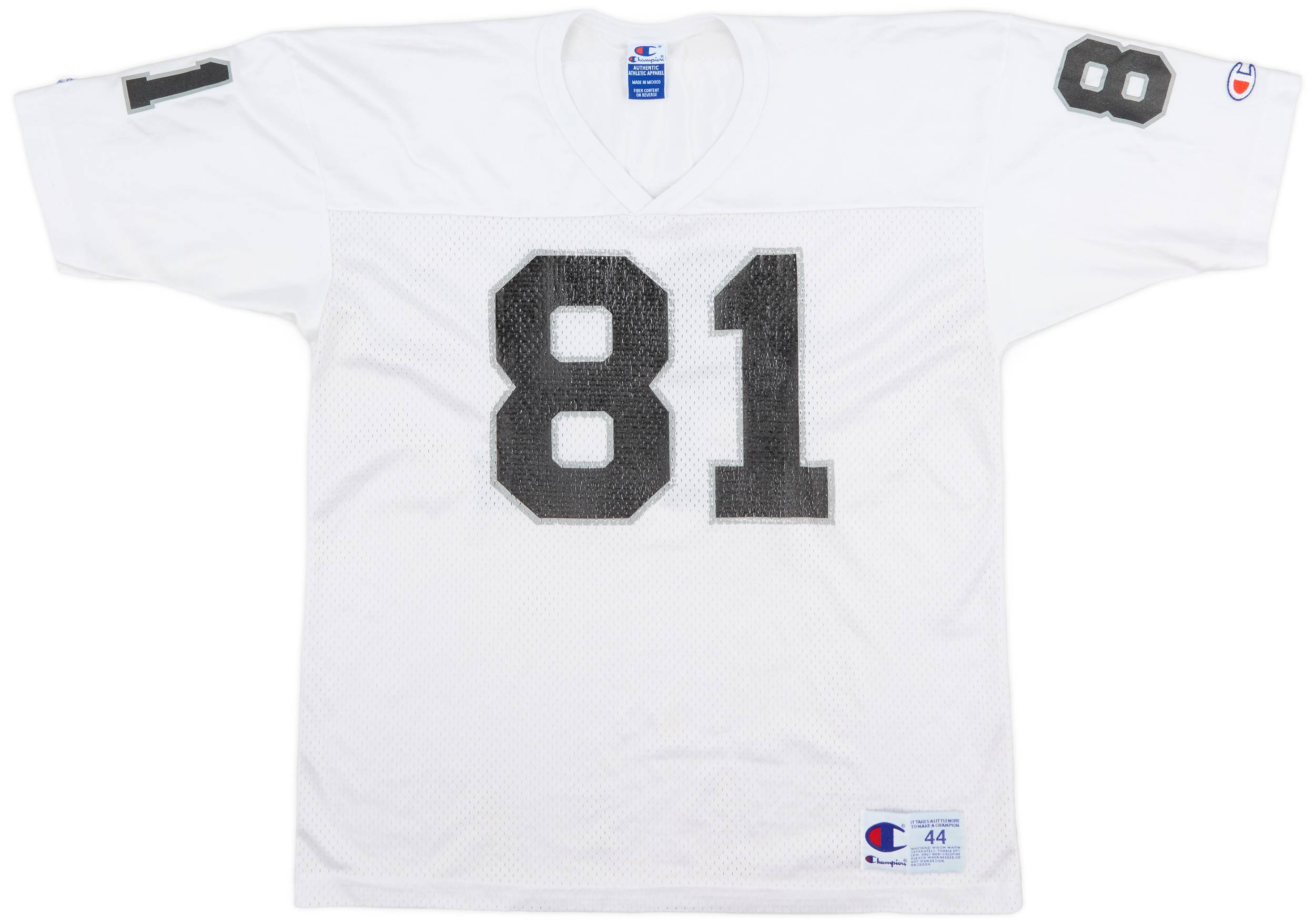 1995 00 Oakland Raiders Brown 81 Champion Away Jersey Good L