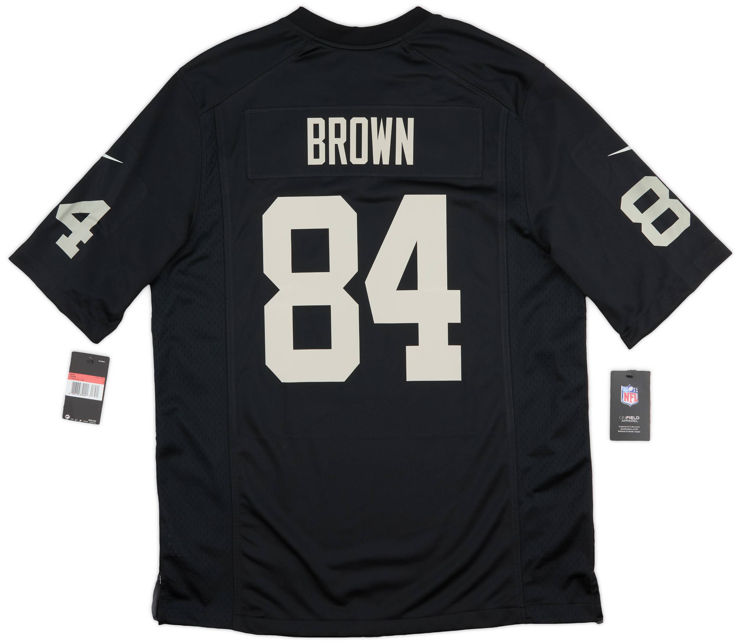 NIKE NFL レイダース アントニオ・ブラウン ゲームシャツ #84 2019 Oakland Raiders Brown #84 Nike Game Home Jersey (L)