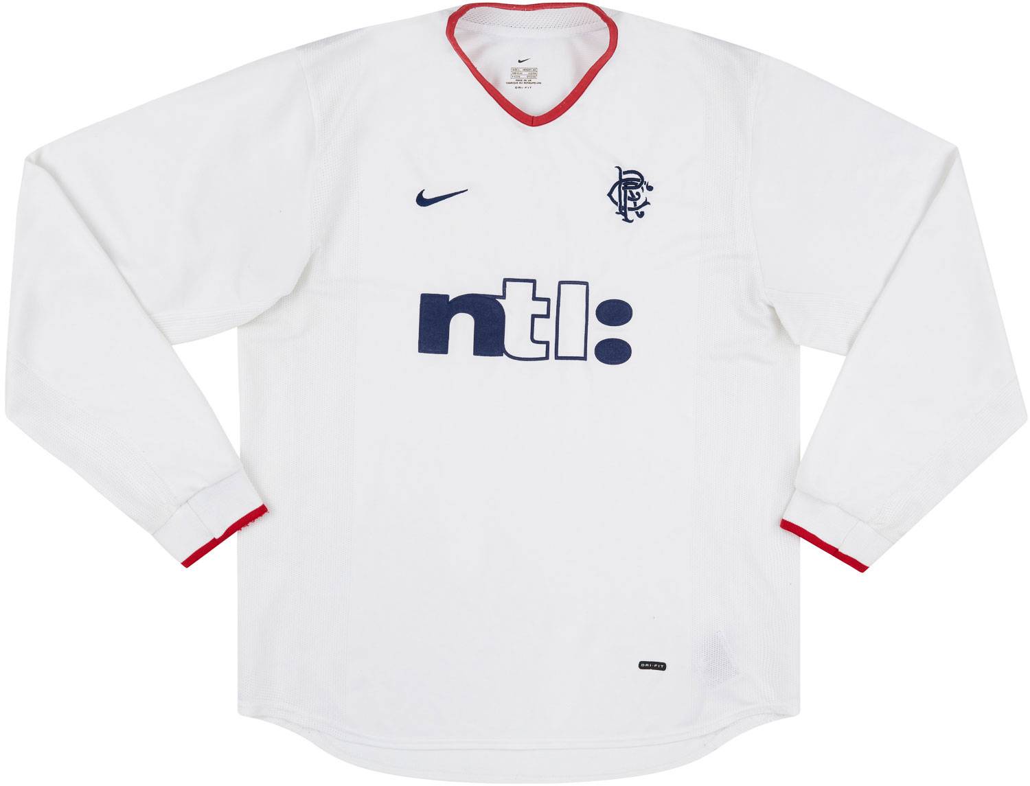2001-02 Rangers Away L/S Shirt - 8/10 - (XL)
