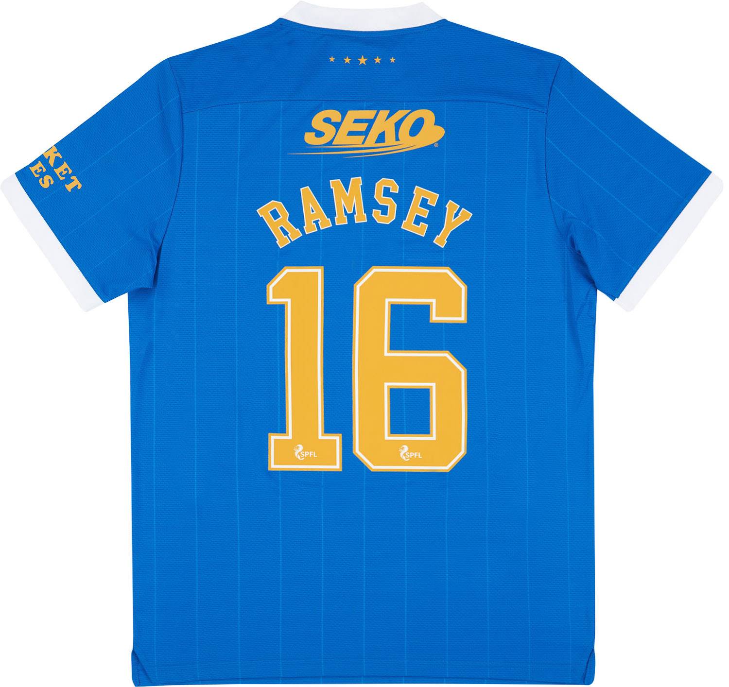 2021-22 Rangers Player Issue Pro '150 Years Anniversary' Home Shirt Ramsey #16