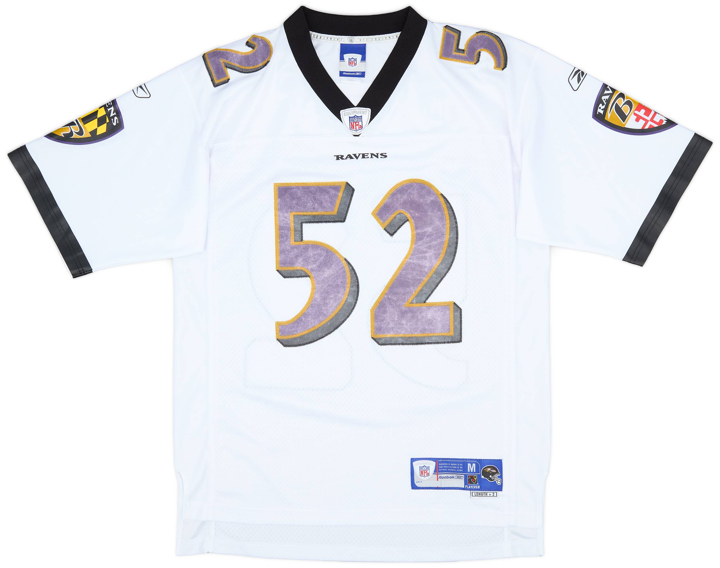 2005 06 Baltimore Ravens R. Lewis 52 Reebok Premier Away Jersey Very Good M