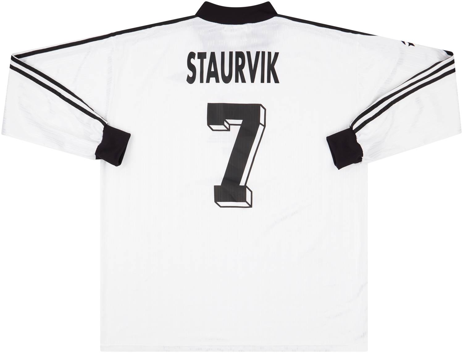 1996-97 Rosenborg Match Worn Champions League Home L/S Shirt Staurvik #7 (v Gothenburg)