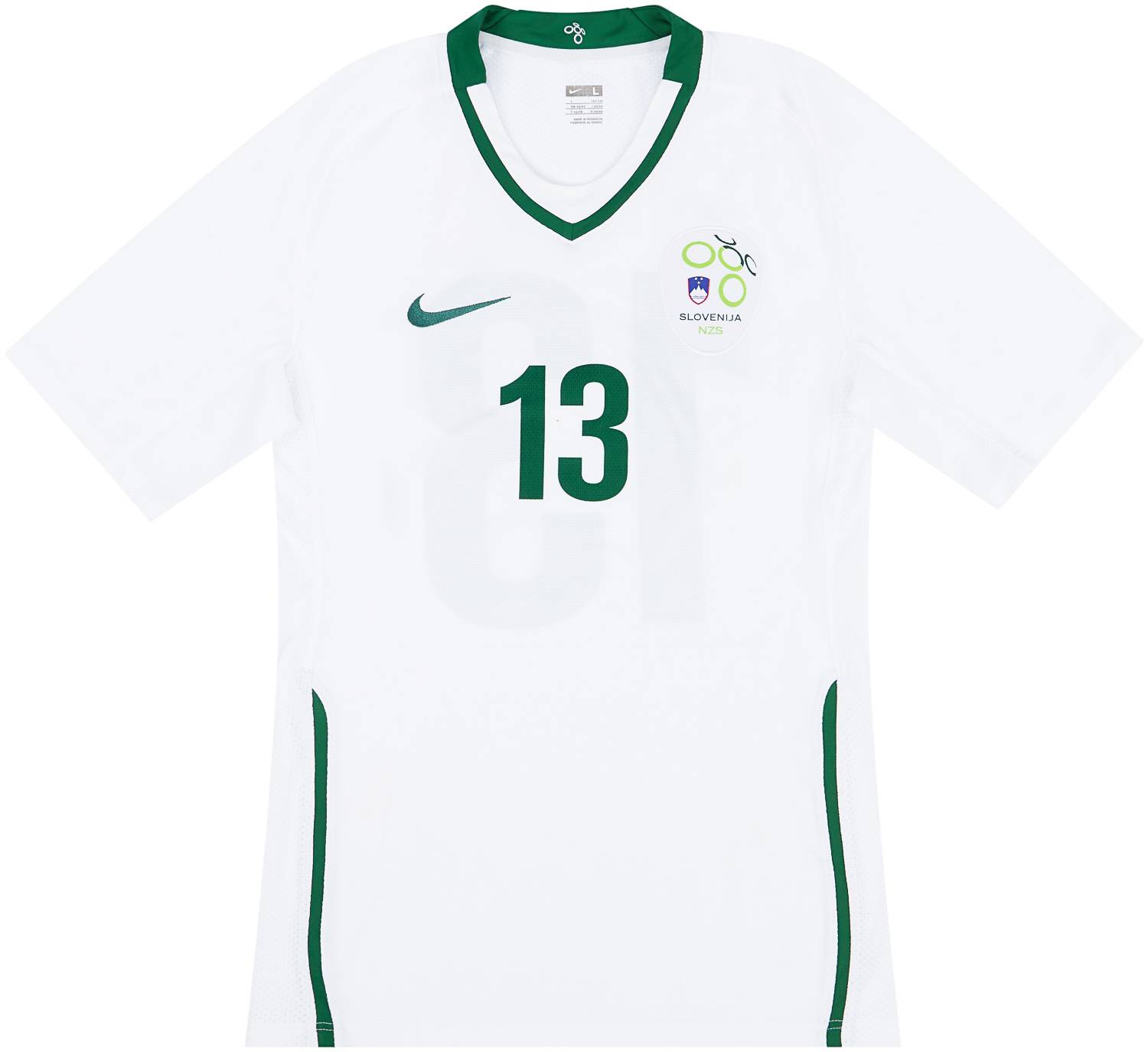 2008 Slovenia Match Worn Home Shirt #13 (Matic) v Sweden