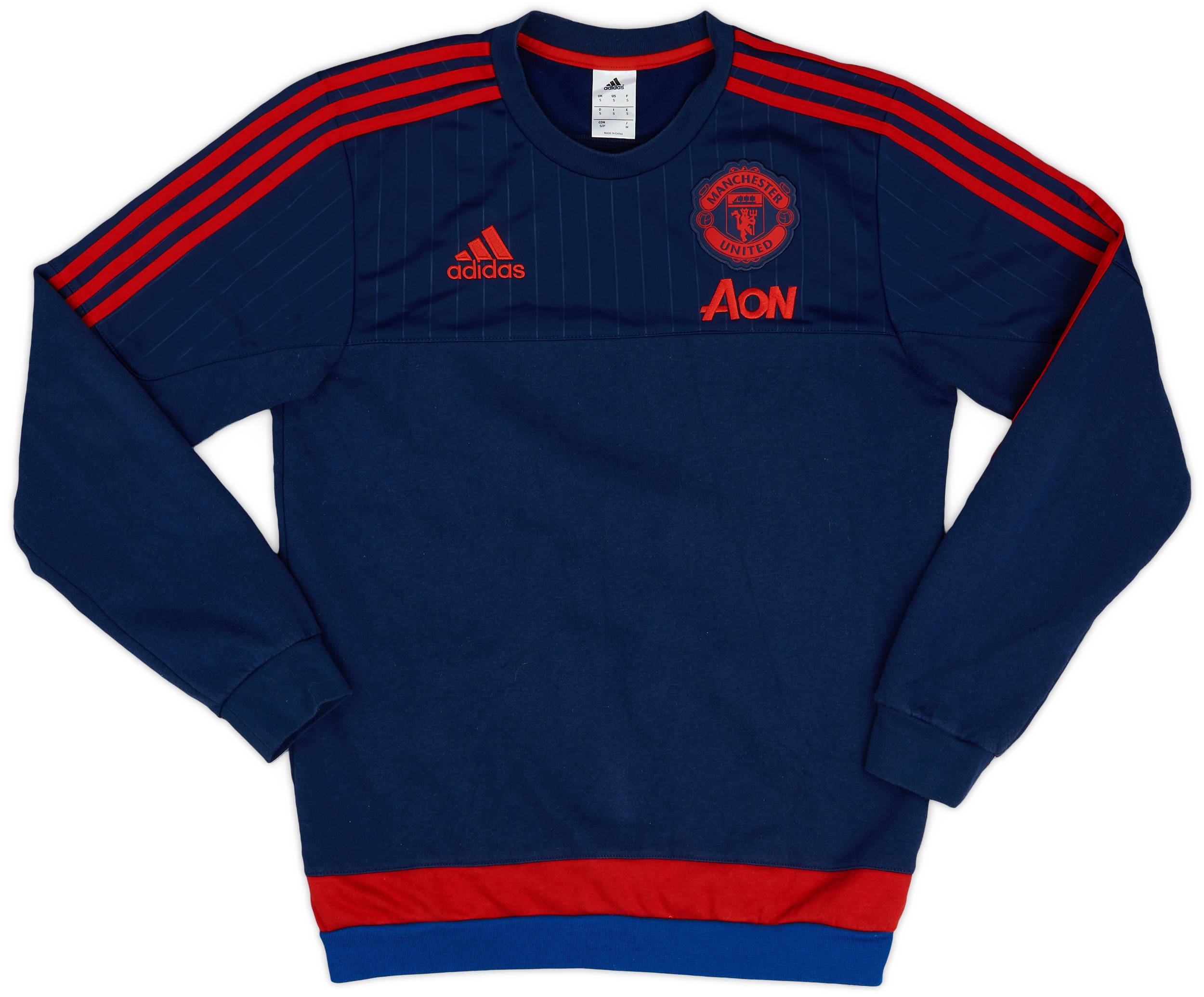 2015-16 Manchester United adidas Sweat Top - 9/10 - (S)