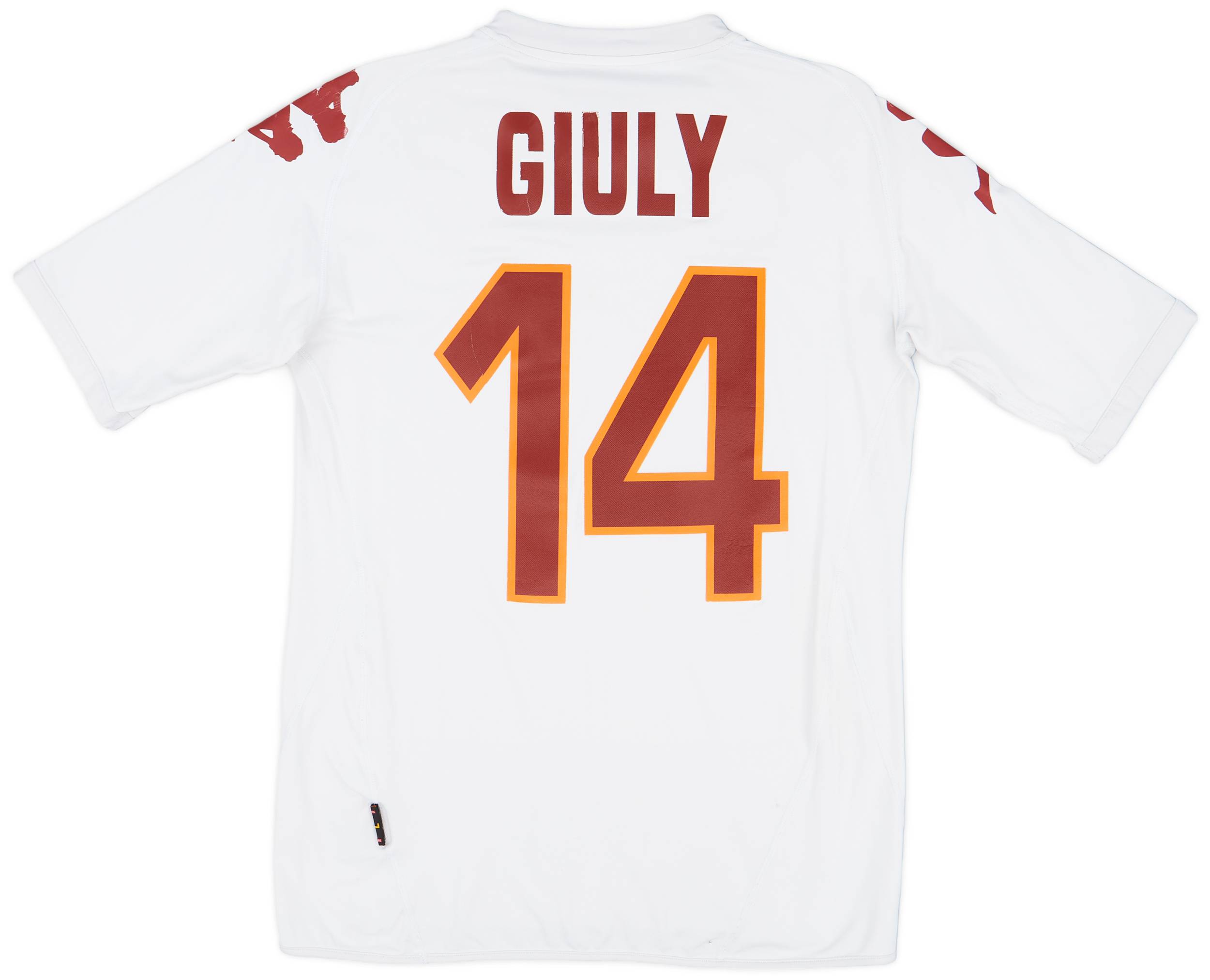 2007-08 Roma Away Shirt Giuly #14 - 7/10 - (L)