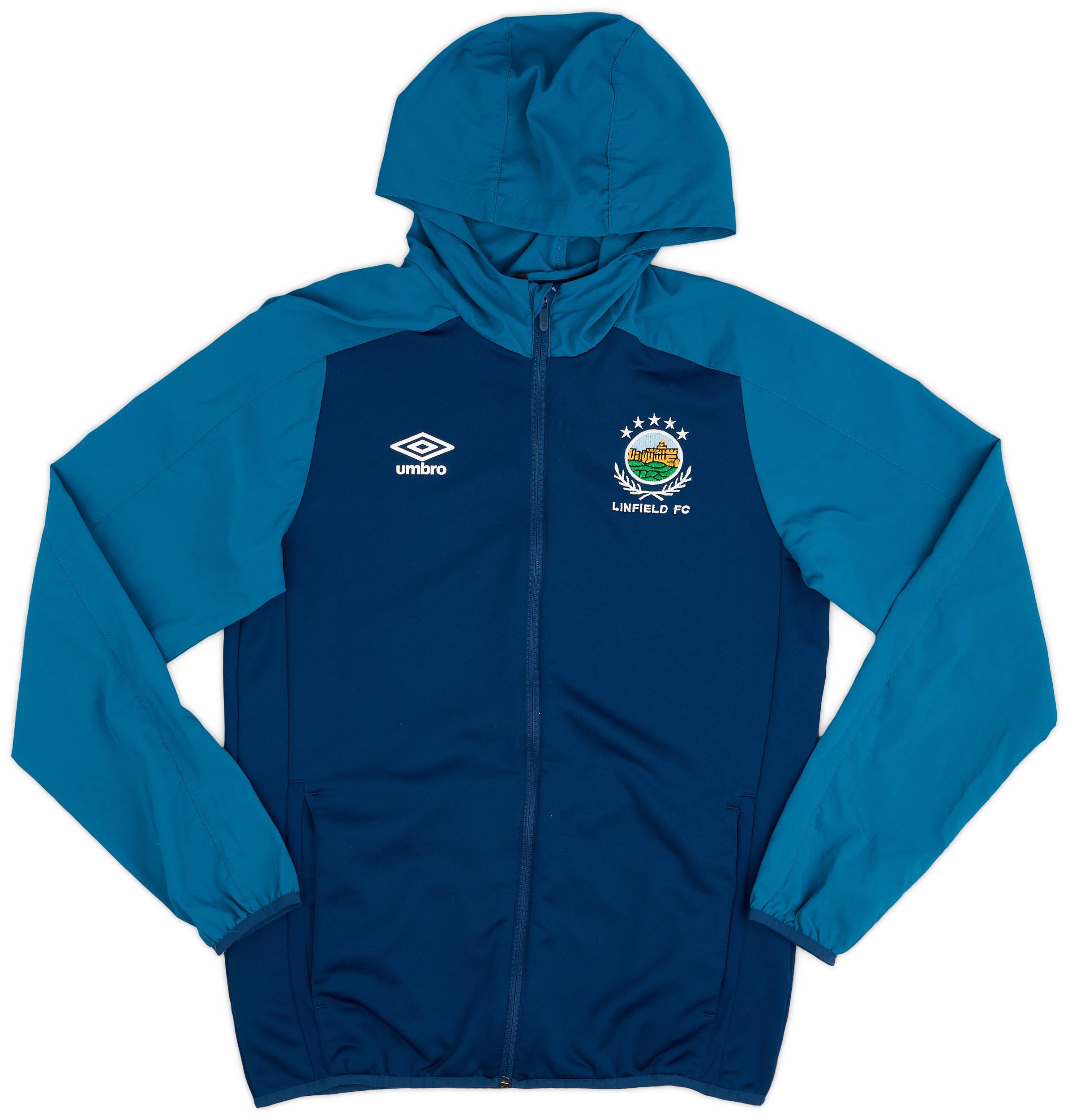 2016-17 Linfield Umbro Hooded Track Jacket - 9/10 - (M)