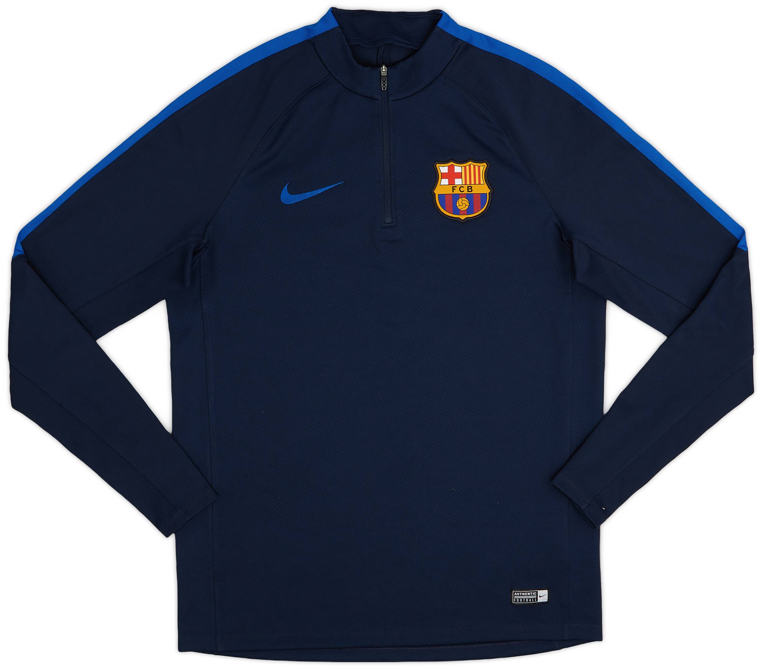 2016 17 Barcelona Nike 1 4 Zip Drill Top 9 10 M