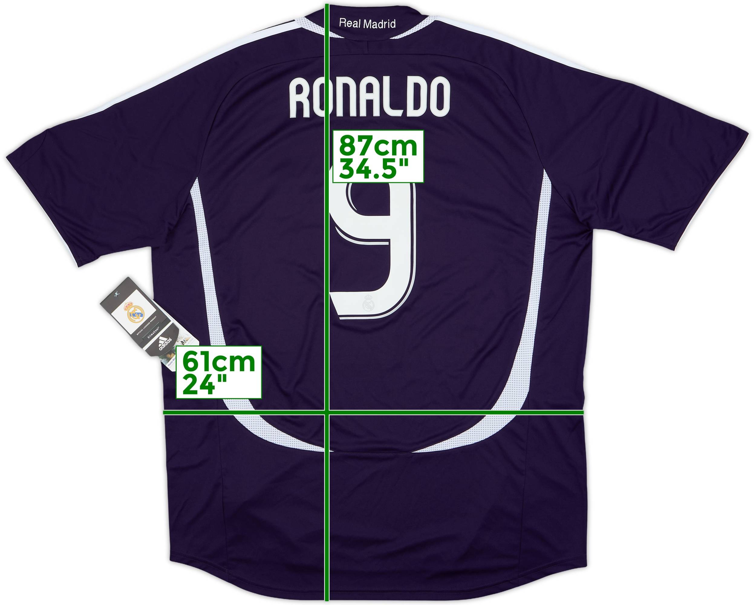 2006-07 Real Madrid Away Shirt Ronaldo #9 (XL)