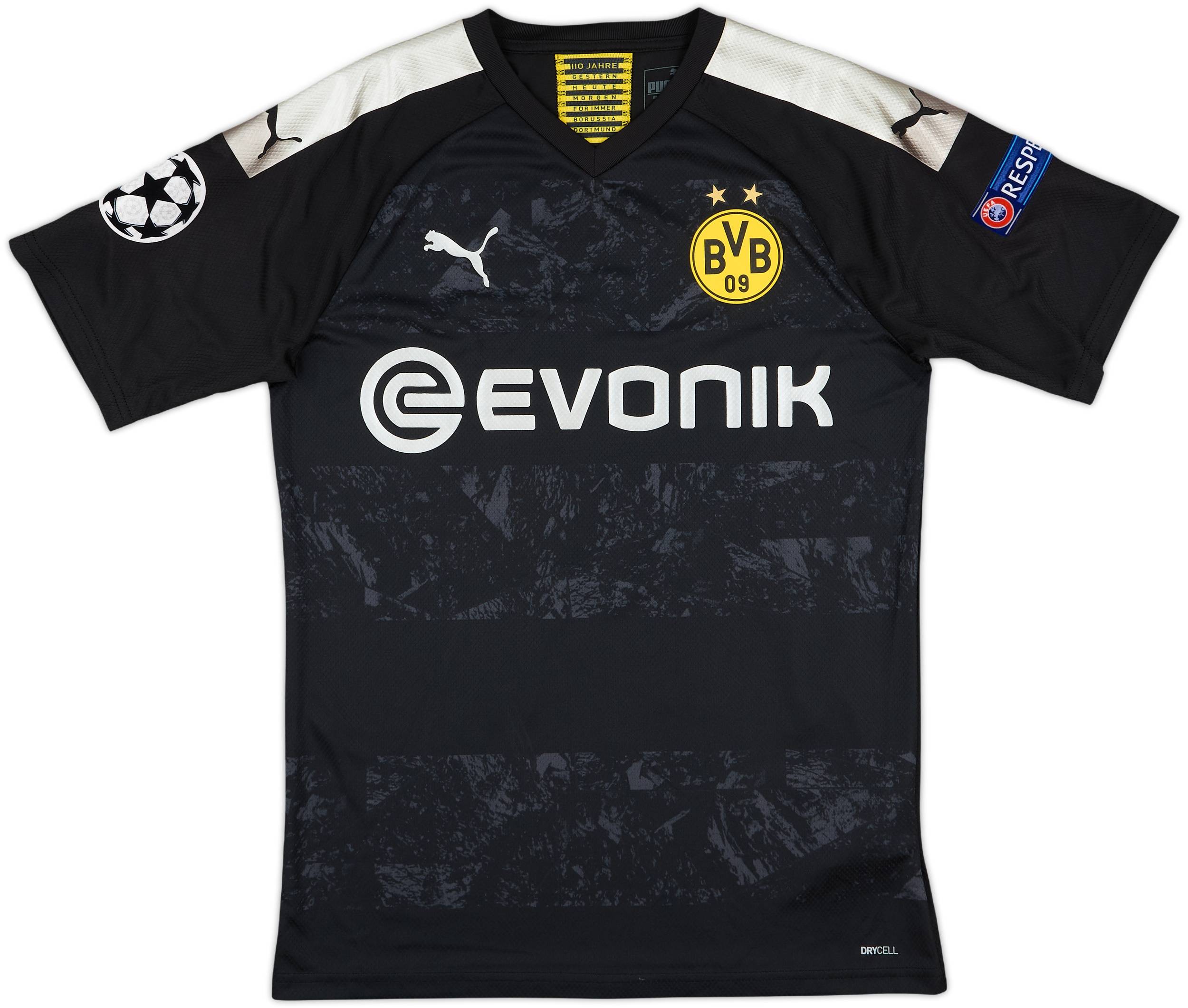 2019-20 Borussia Dortmund Player Issue Champions League Away Shirt