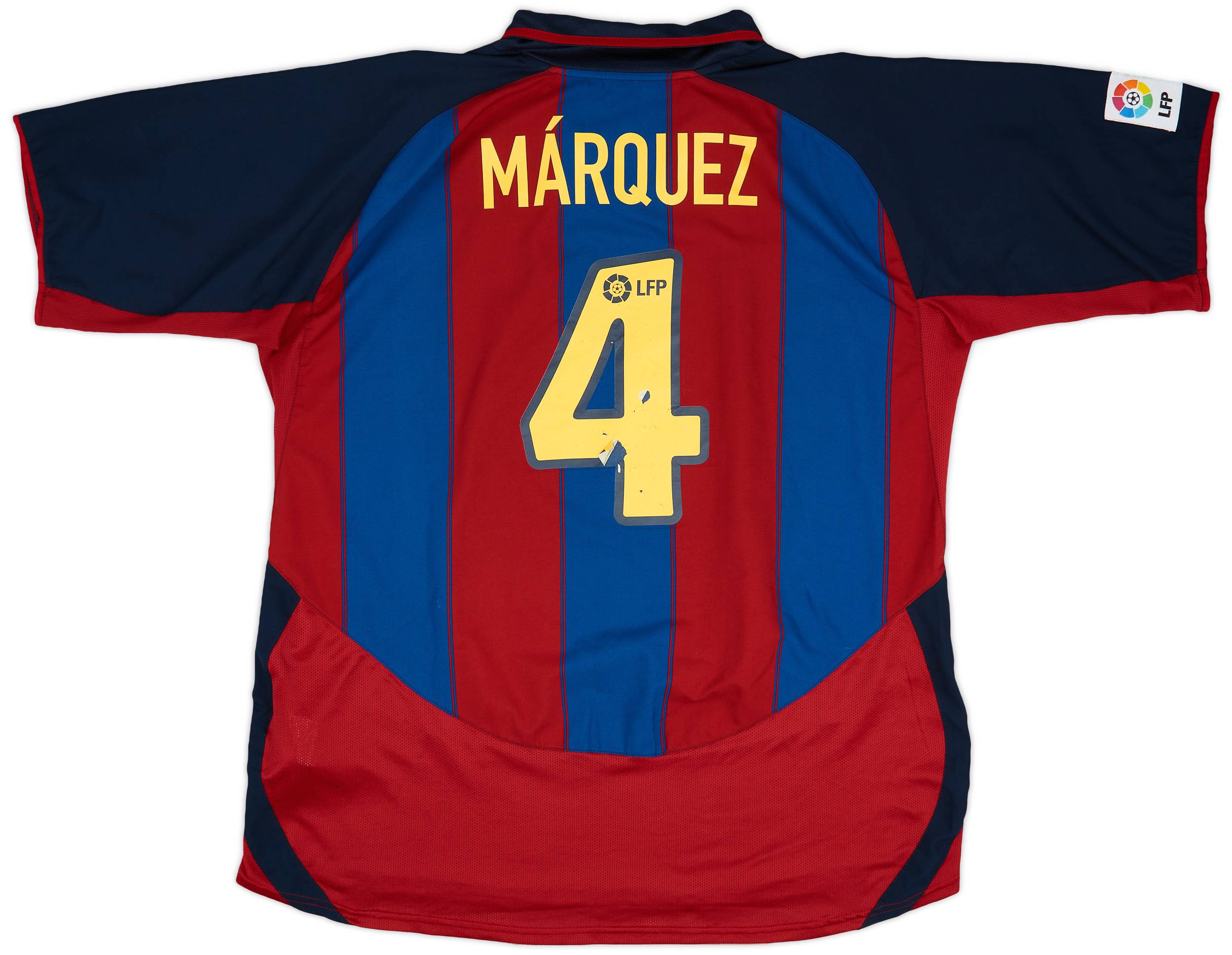 2003 04 Barcelona Home Shirt Marquez 4 5 10 XXL