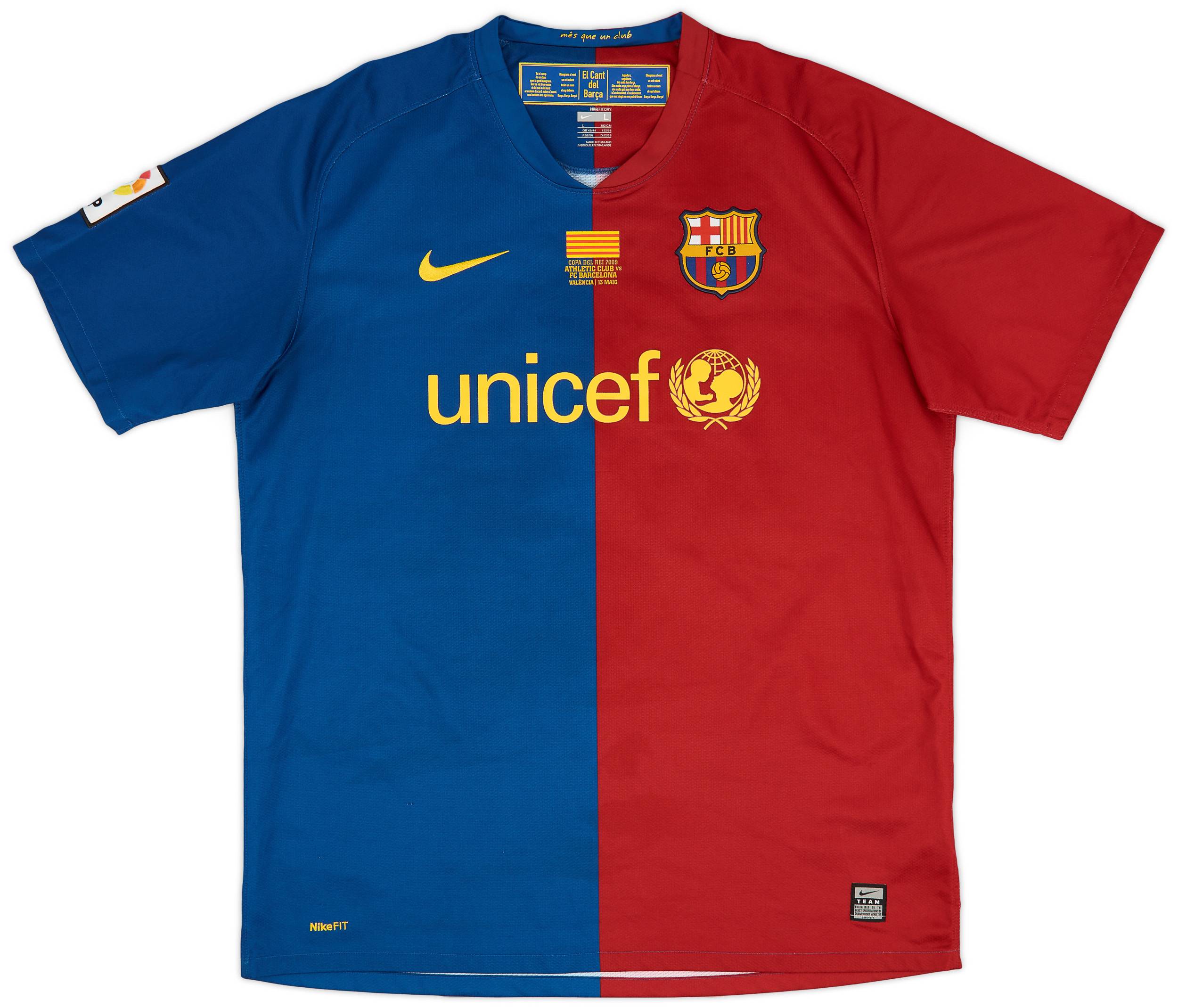 2008-09 Barcelona Home Shirt A. Iniesta #8 - 9/10 - (L)