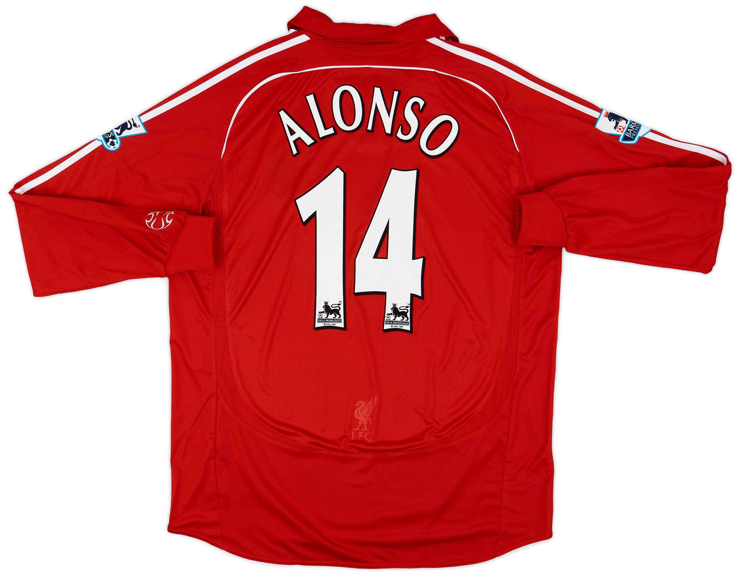 2006-08 Liverpool Home L/S Shirt Alonso #14 - 9/10 - (XL)