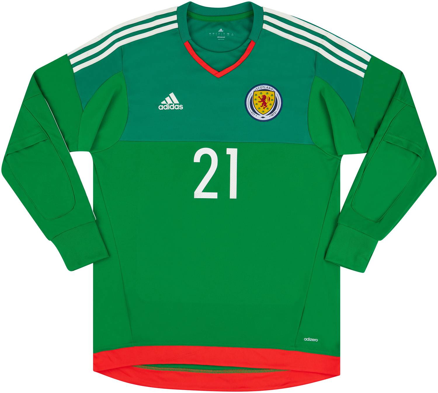 2016 17 Scotland Player Issue GK Home Shirt 21 Excellent