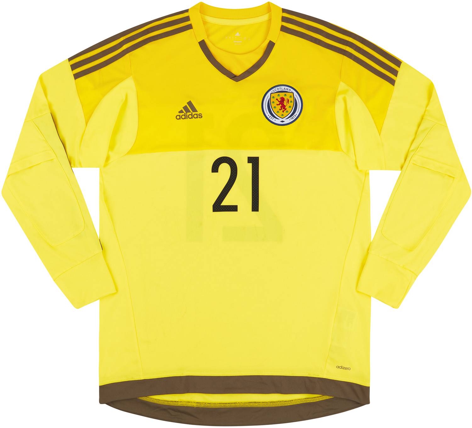 2016-17 Scotland Player Issue GK Away Shirt #21 (Excellent)