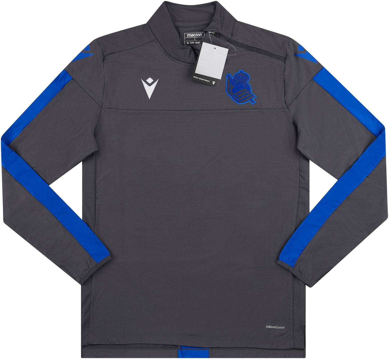 2019-20 Real Sociedad Macron 1/4 Zip Training Top - NEW
