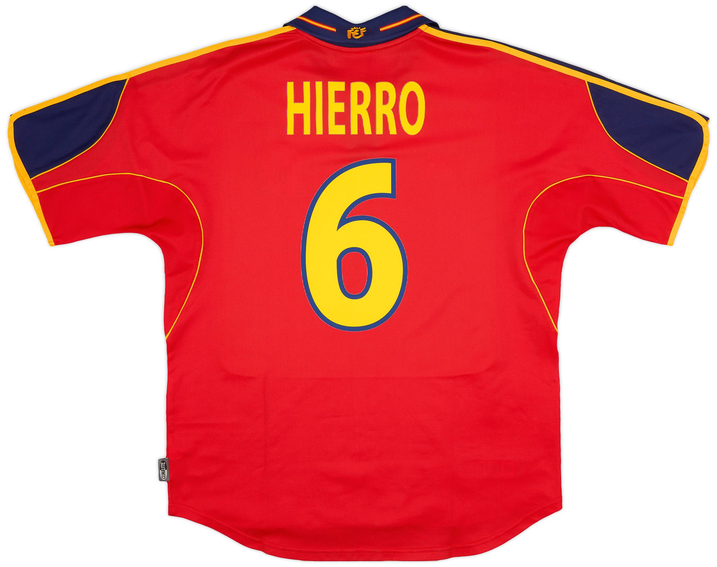 1999-02 Spain Home Shirt Hierro #6
