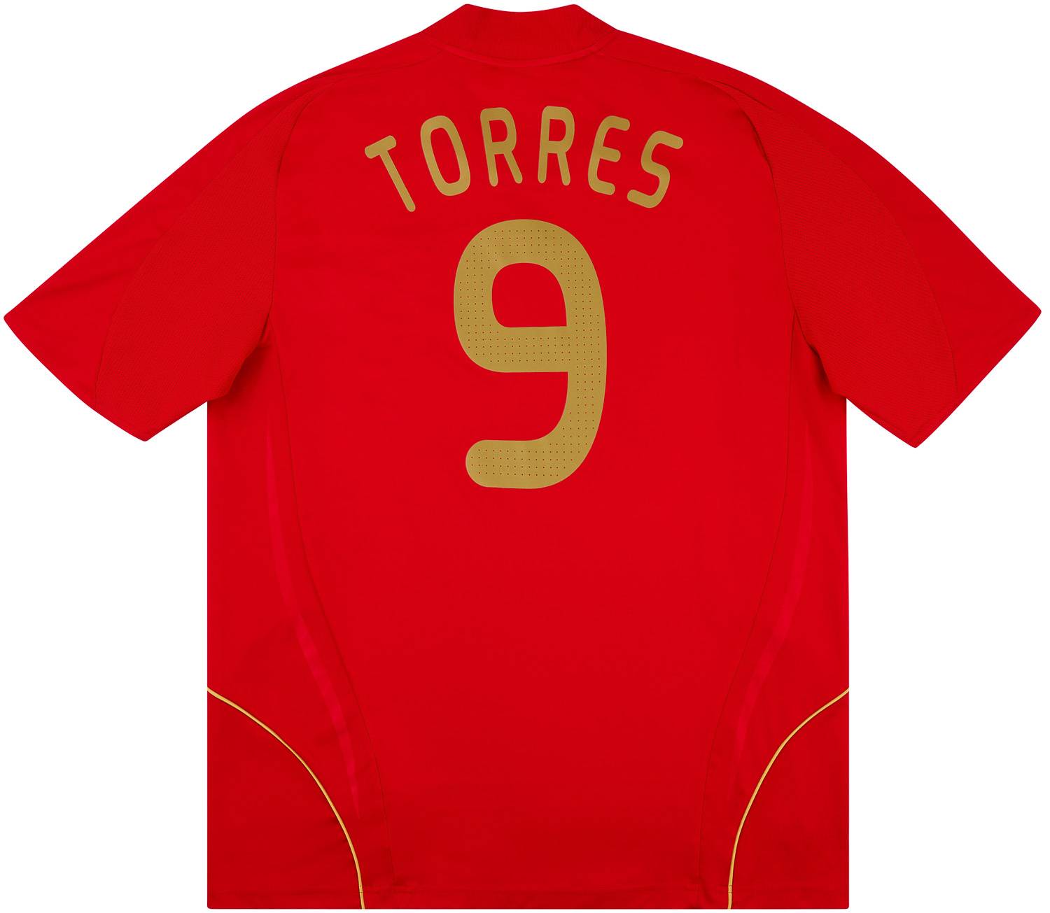 2008-10 Spain Home Shirt Torres #9 (Excellent - 8/10)