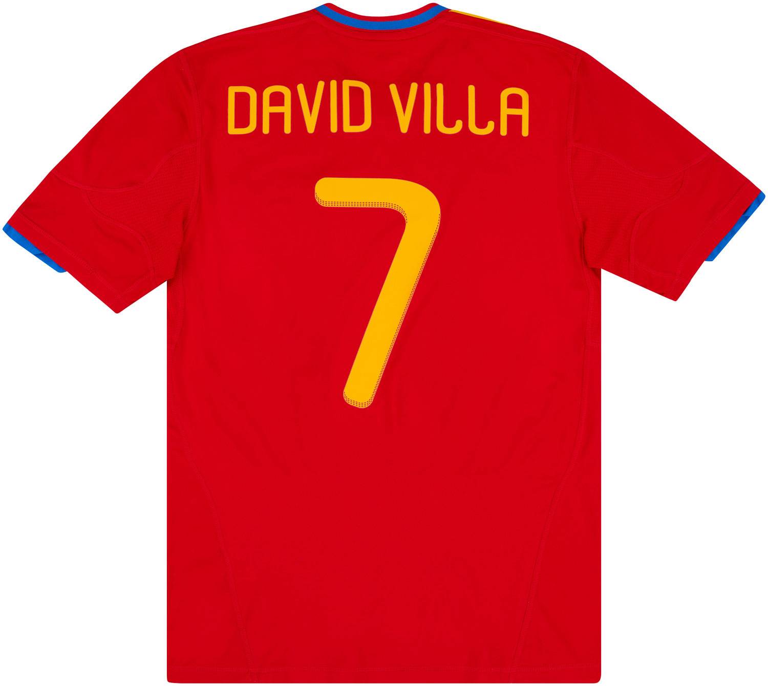 2009-10 Spain Home Shirt David Villa #7 (Excellent - 8/10)