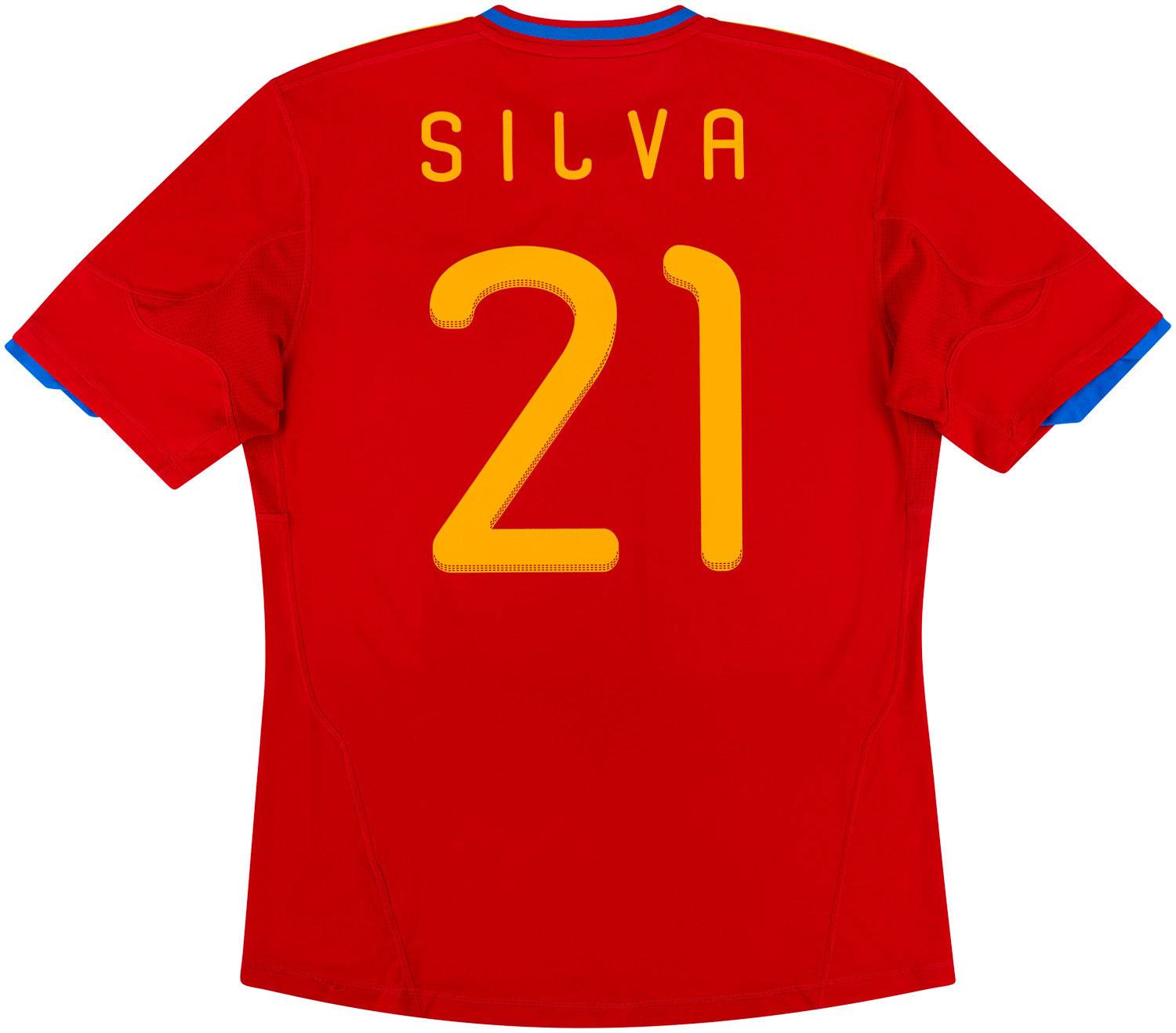 2009-10 Spain Home Shirt Silva #21 - 7/10