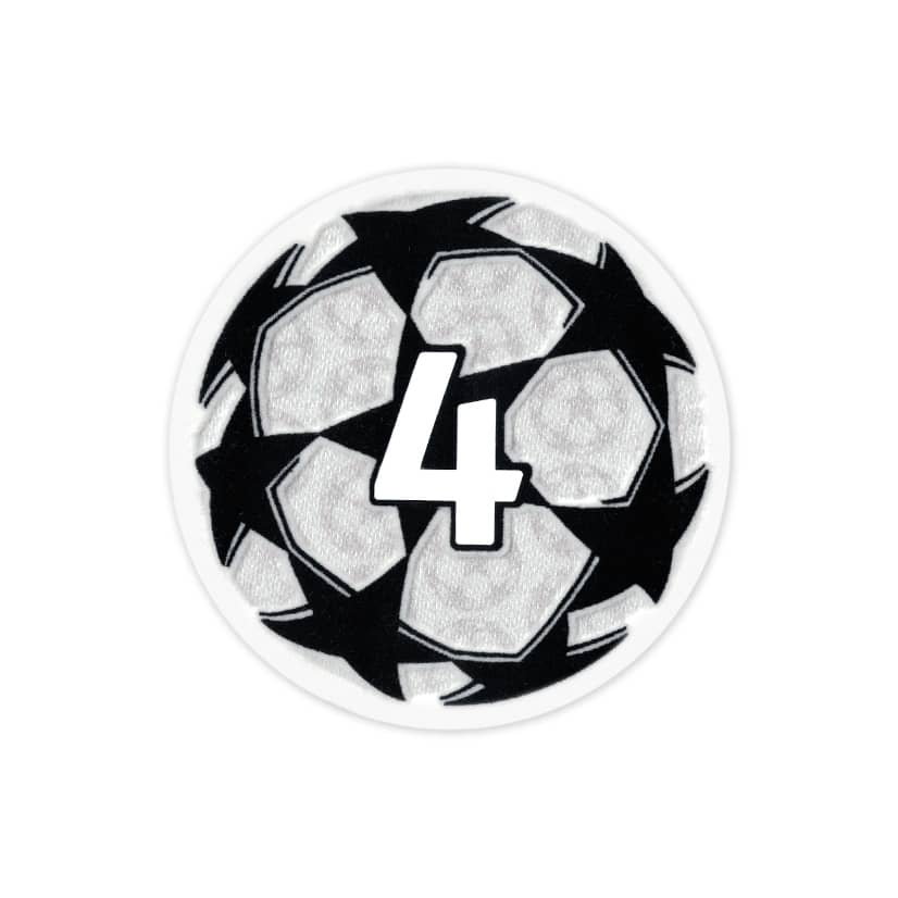 2021-24 UEFA Champions League 4 Times Winners Player Issue Badge of Honour Patch