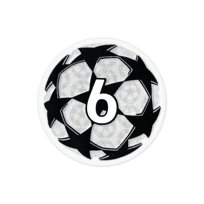2021-24 UEFA Champions League 6 Times Winners Player Issue Badge of Honour Patch
