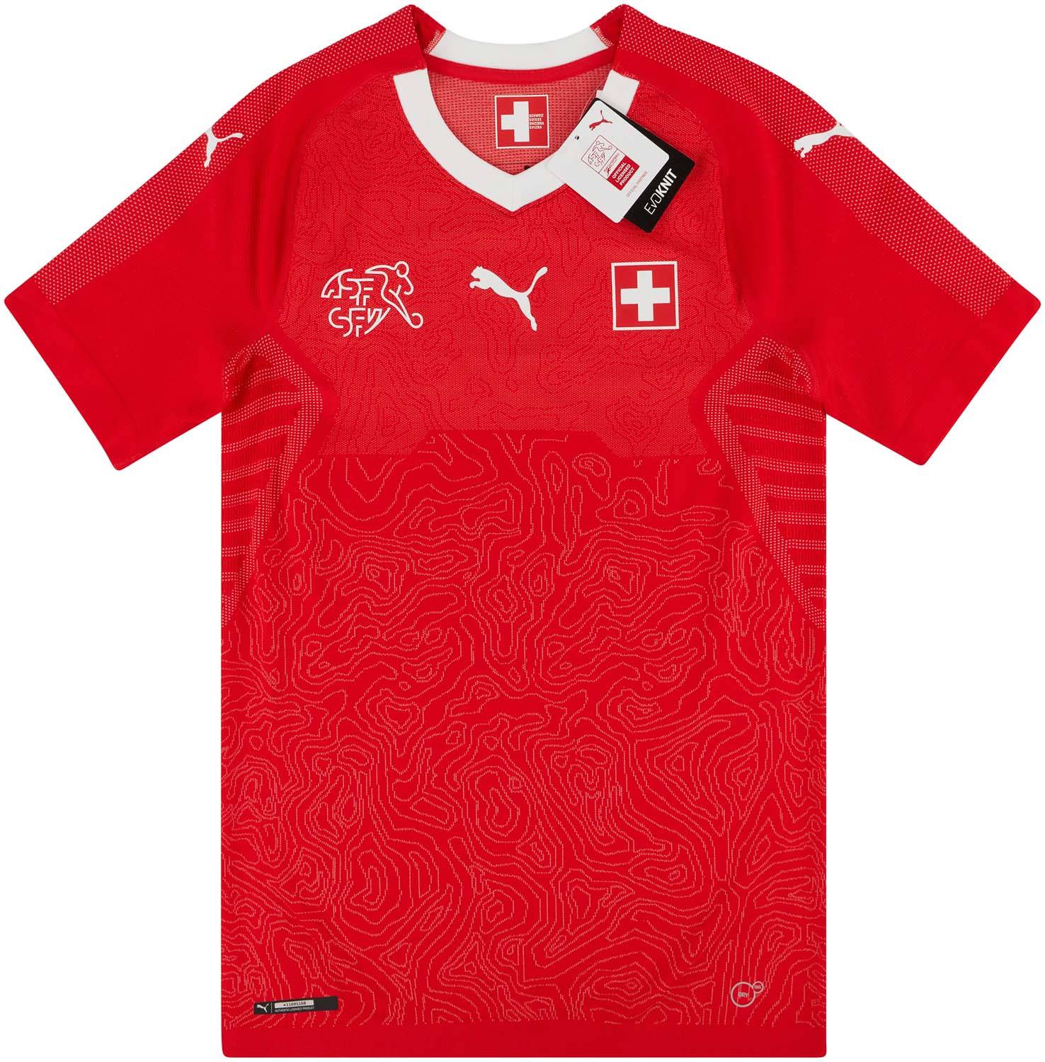 2018 19 Switzerland EvoKnit Player Issue Authentic Home Shirt NEW