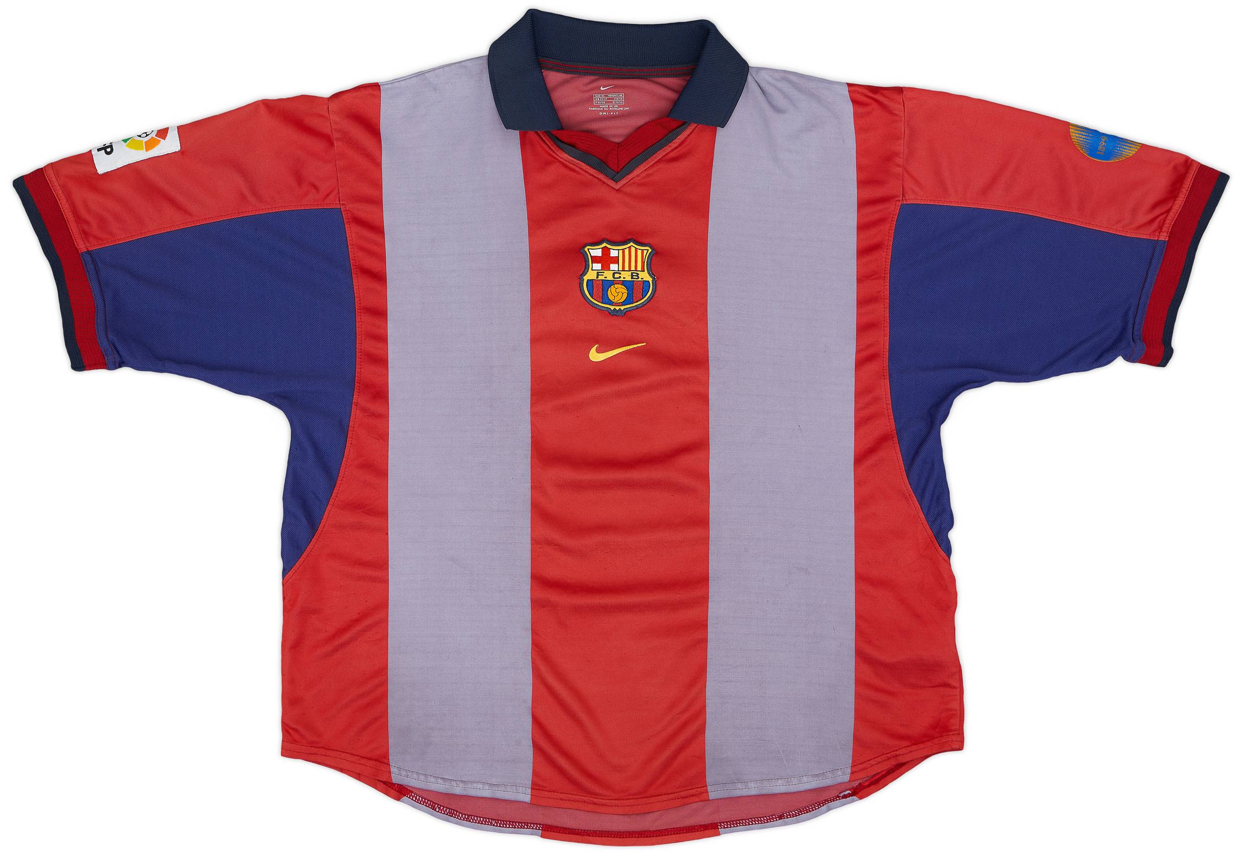 2000 01 Barcelona Home Shirt 4 10 XL