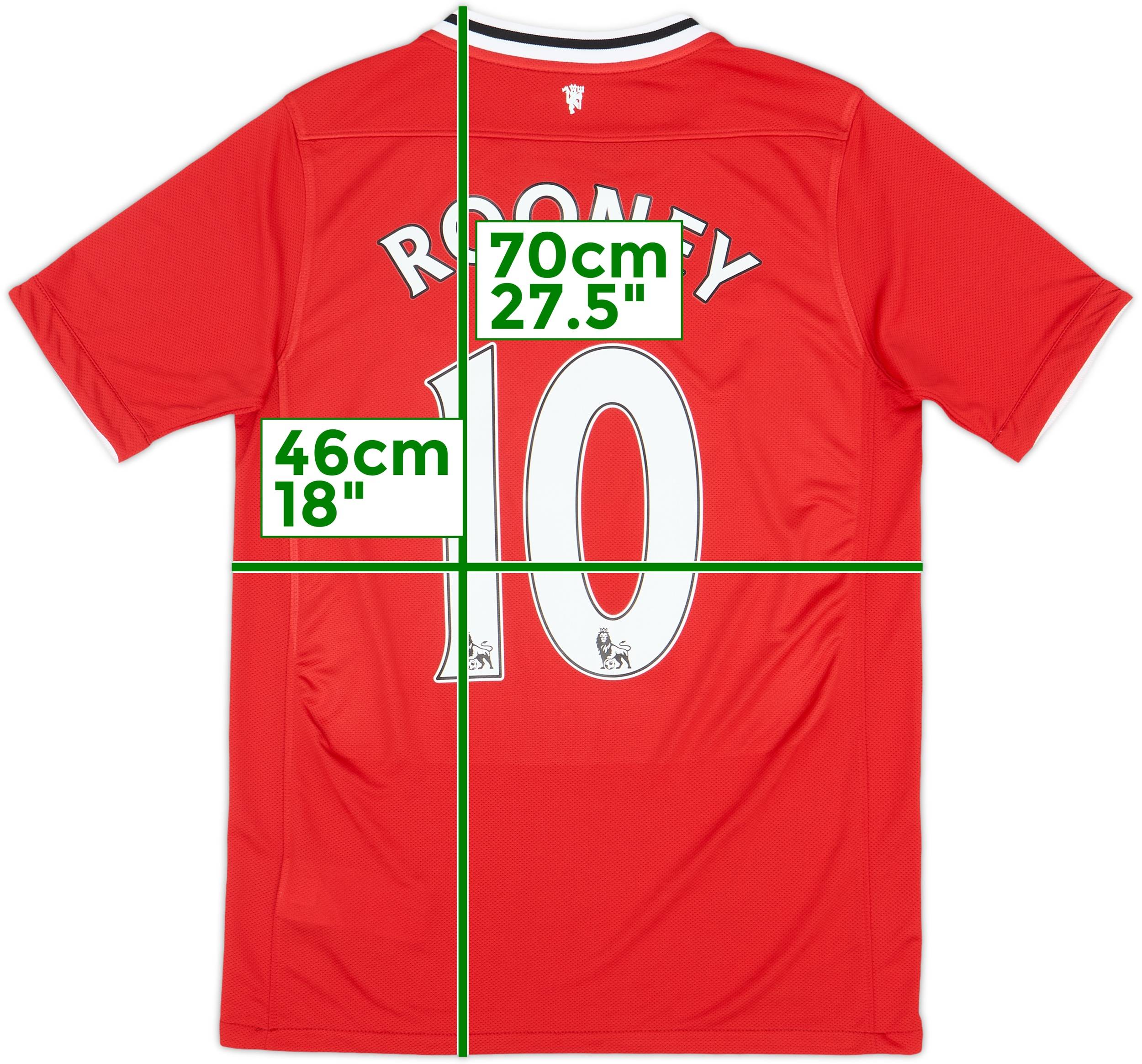 2011-12 Manchester United Home Shirt Rooney #10 (XL.Boys)