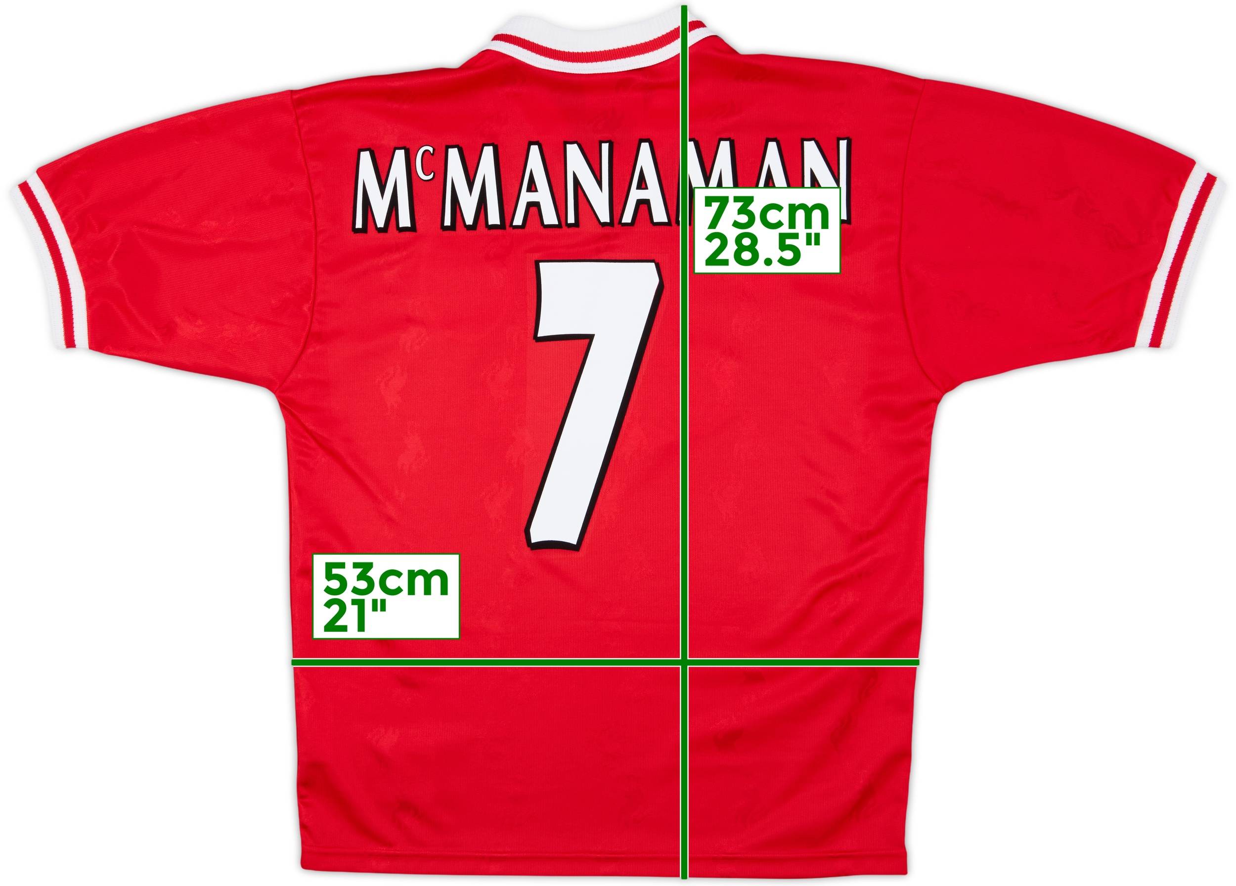 1996-98 Liverpool Home Shirt McManaman #7 - 8/10 - (M)