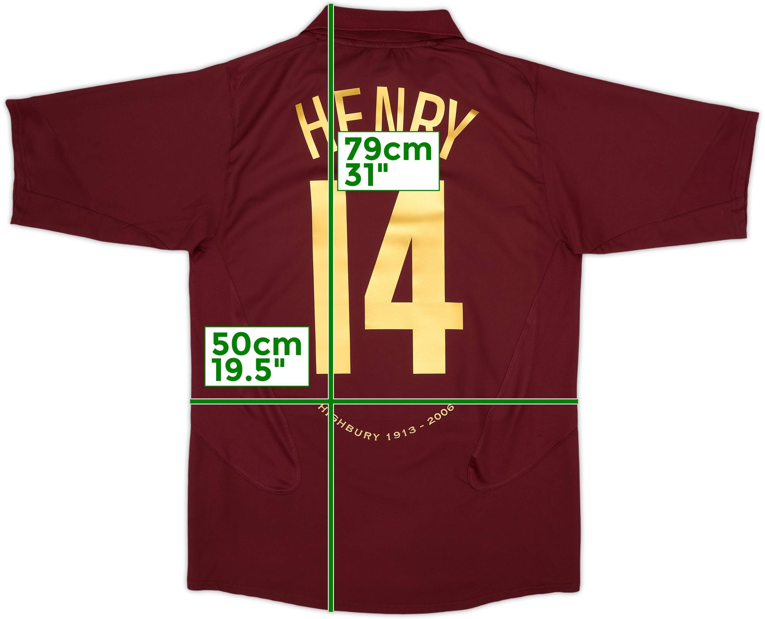 2005-06 Arsenal Home Shirt Henry #14 - 9/10 - (M)