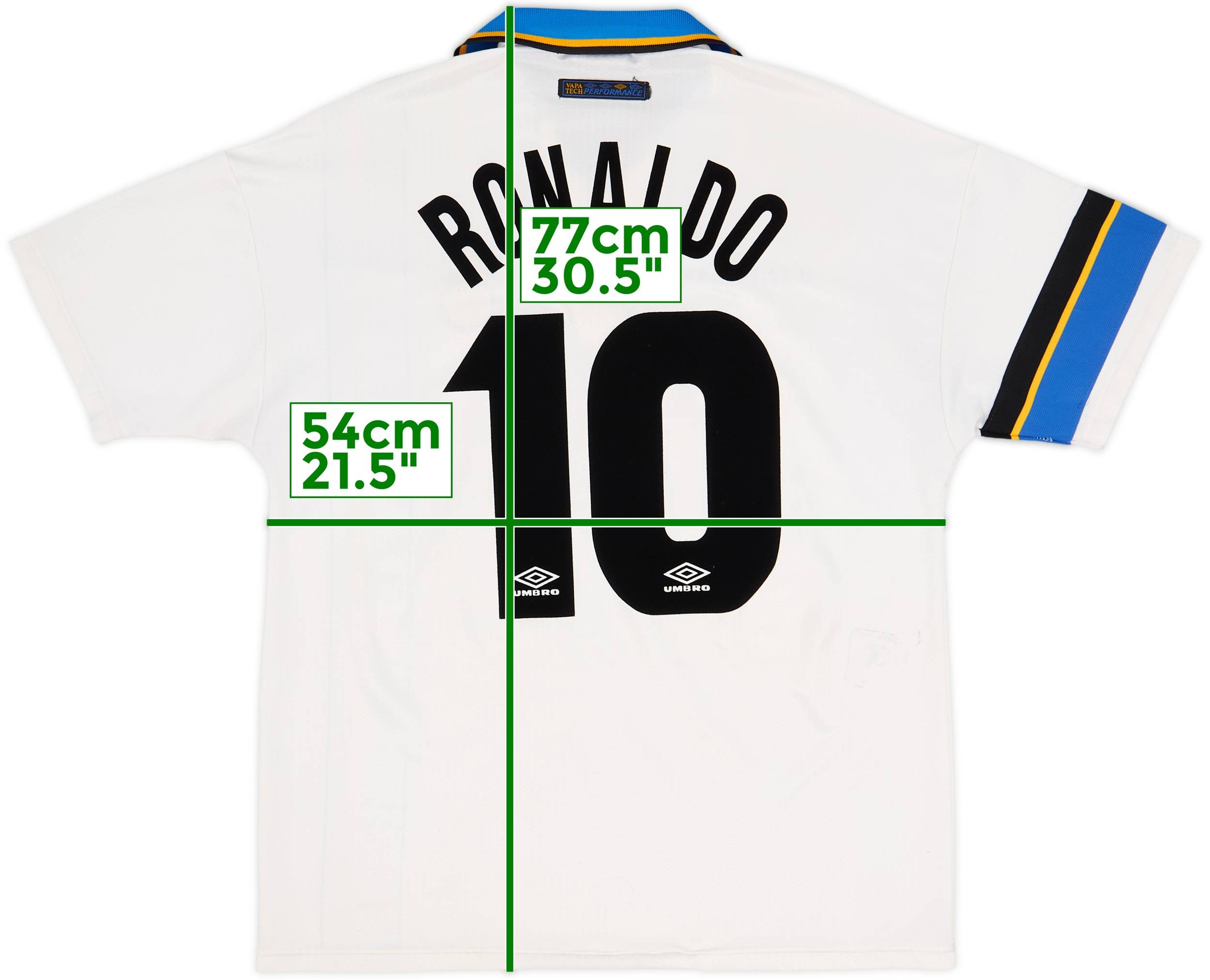 1997-98 Inter Milan Away Shirt Ronaldo #10 - 6/10 - (L)