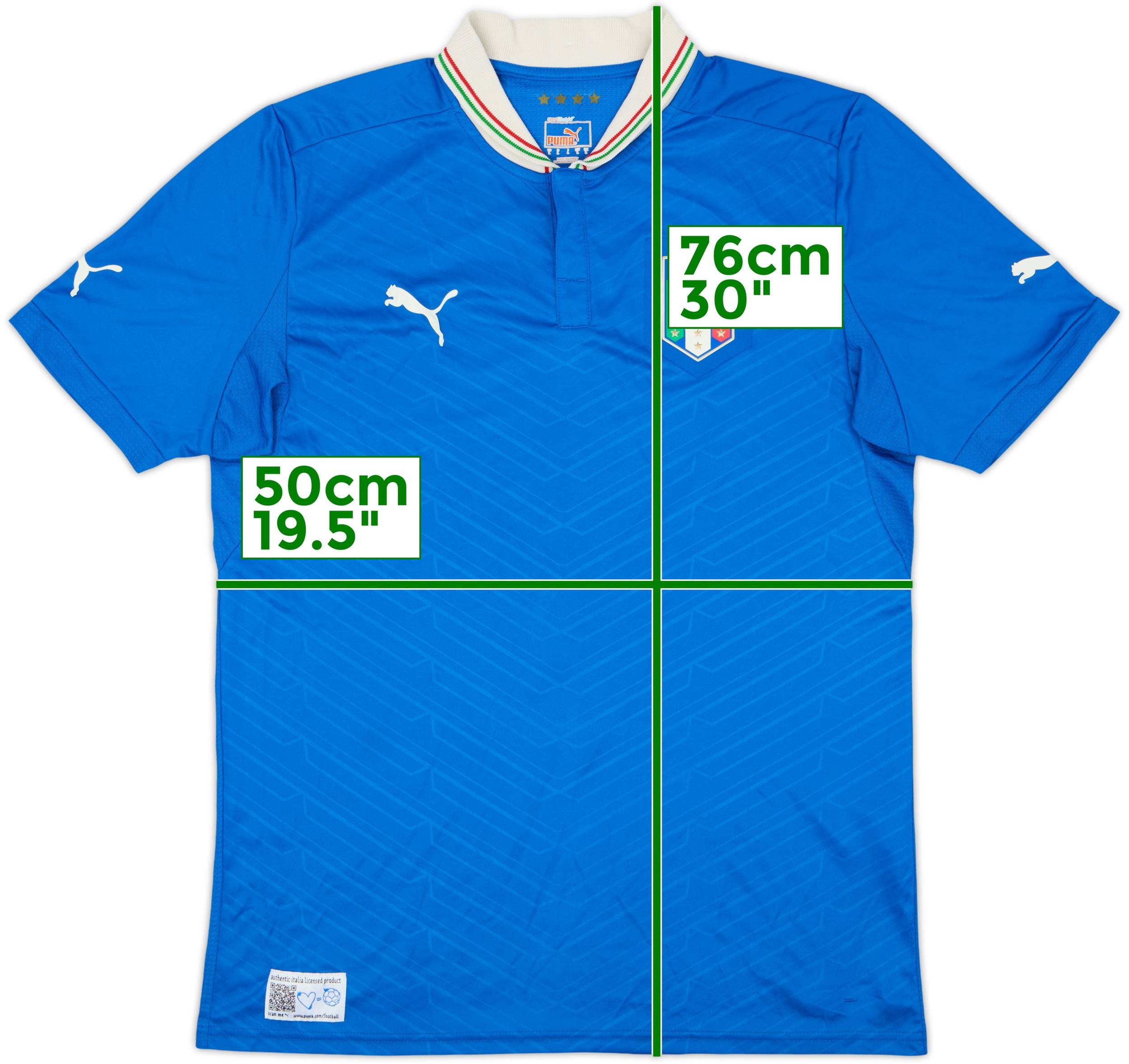 2012-13 Italy Home Shirt - 8/10 - (L)
