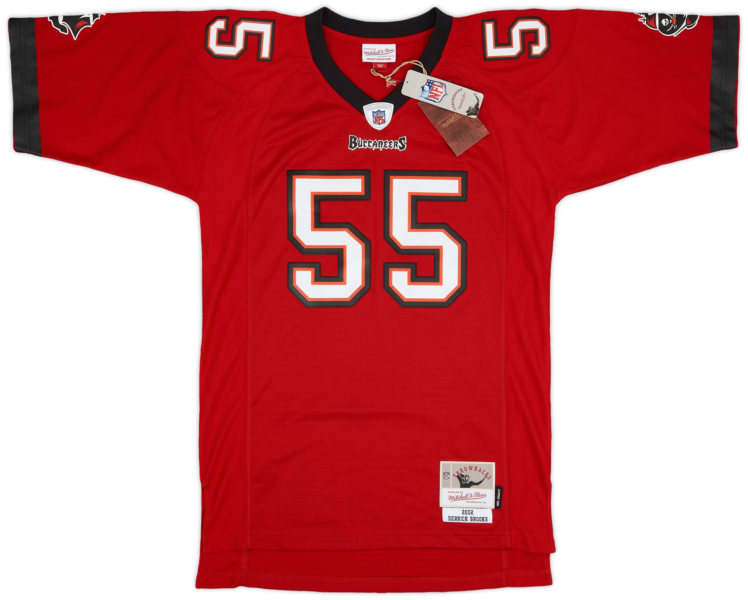 2002 Tampa Bay Buccaneers Brooks #55 Mitchell & Ness Home Jersey (M)