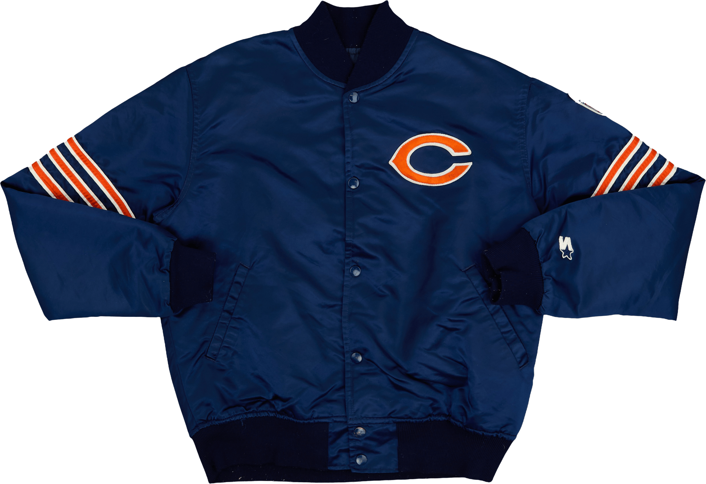 1980s Chicago Bears Starter Satin Varsity Jacket - 7/10 - (M)