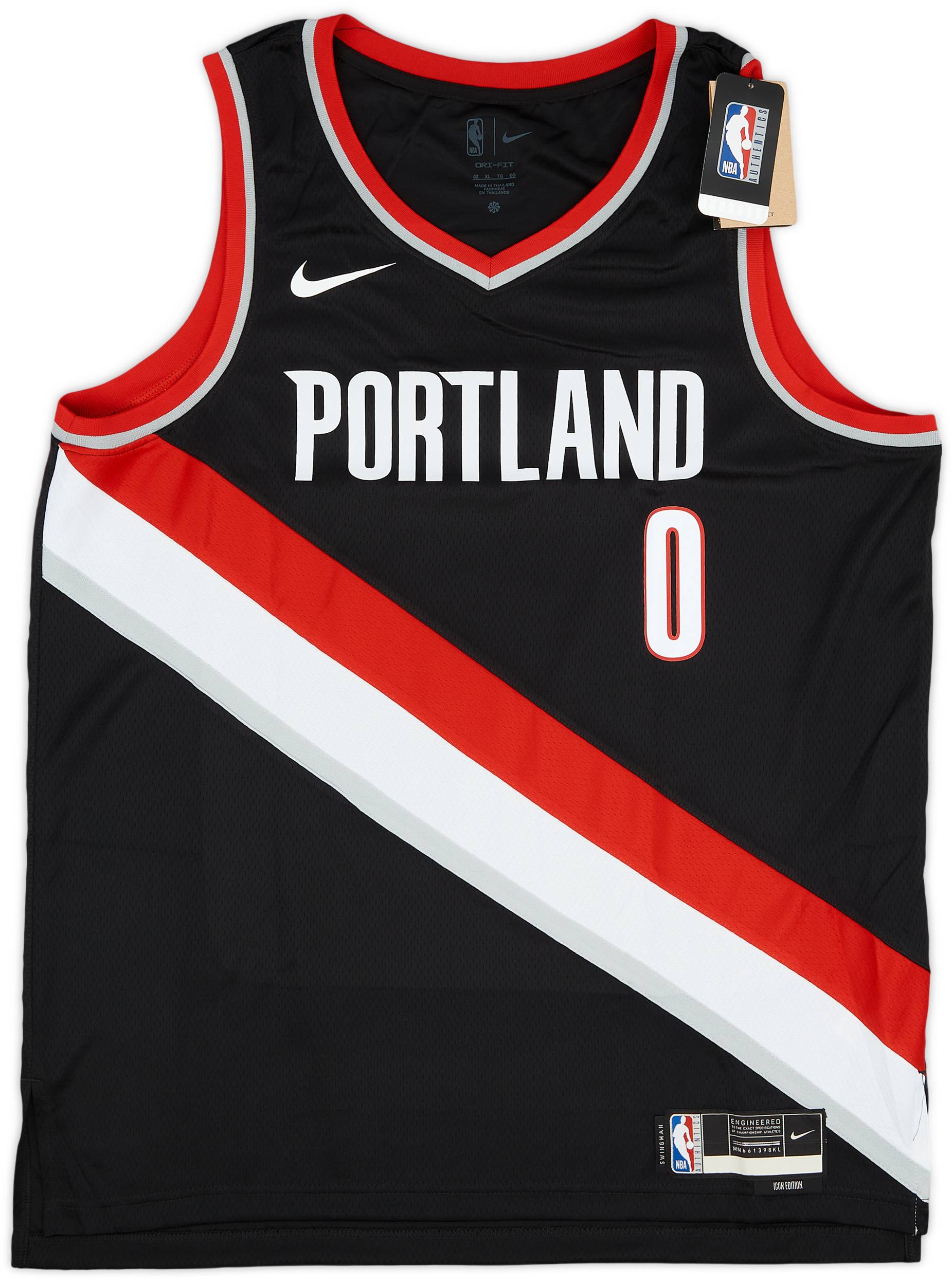 2017-23 Portland Trail Blazers Lillard #0 Nike Swingman Away Jersey (XL)