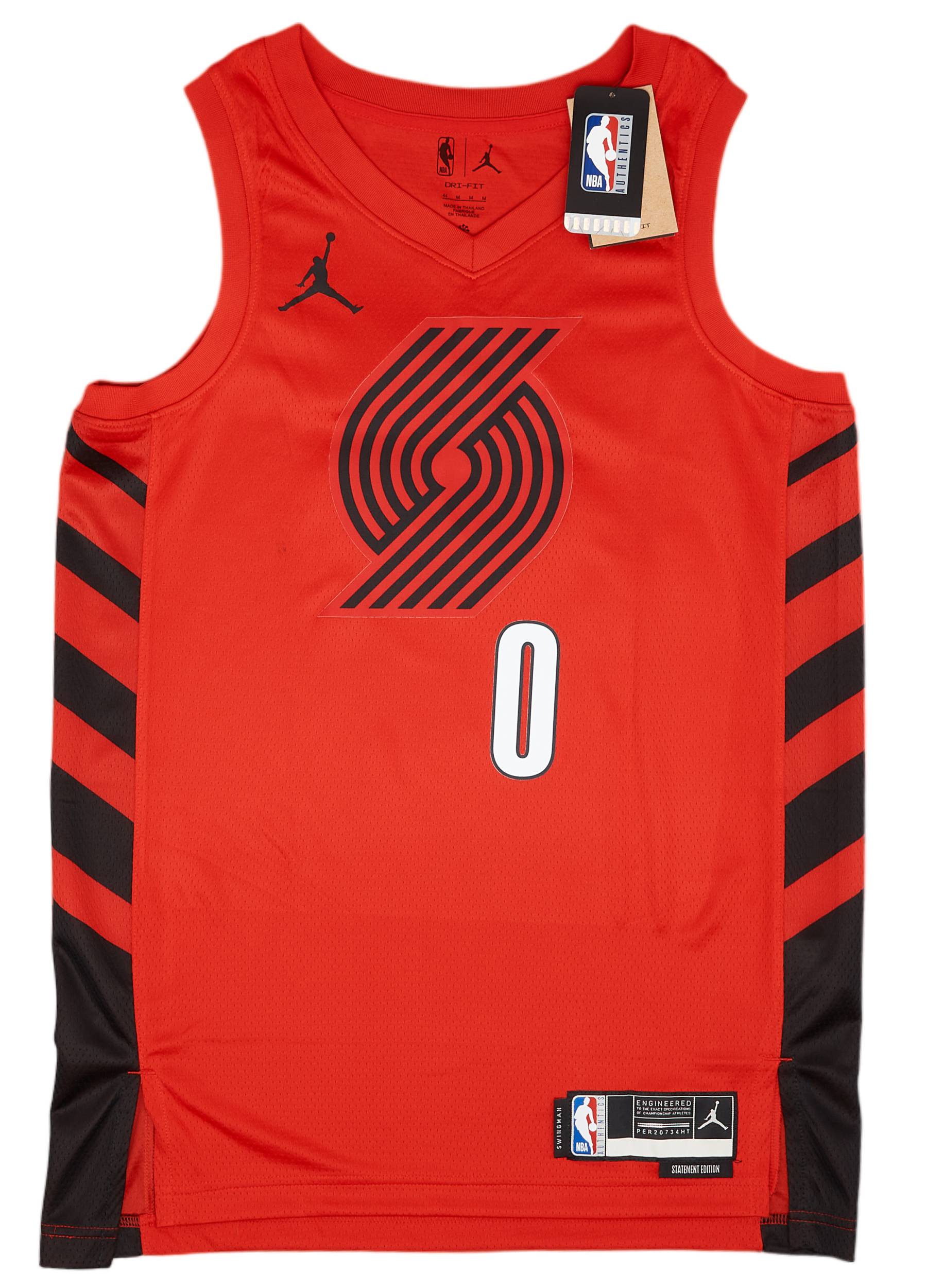 2022 23 Portland Trail Blazers Lillard 0 Jordan Swingman Alternate Jersey L