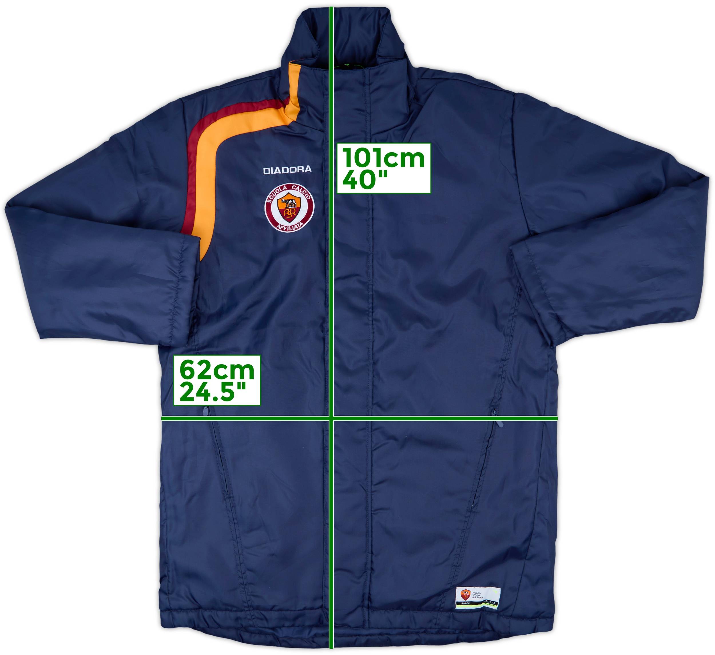 2005-06 Roma 'Scuola' Diadora Padded Bench Coat - 8/10 - (M)