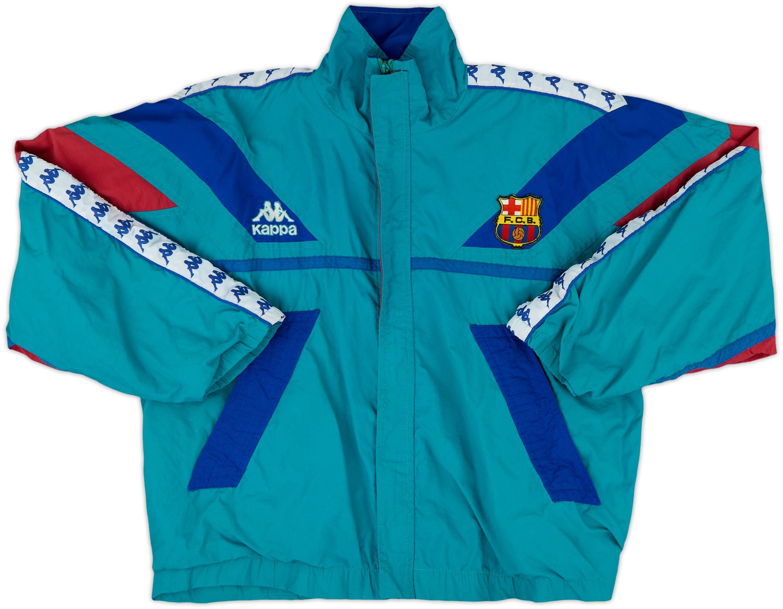 Kappa FCバルセロナ 92-95　同タイプ　中綿ナイロンジャケット　M Kappa FCバルセロナ 92-95 同タイプ 中綿ナイロンジャケット M
