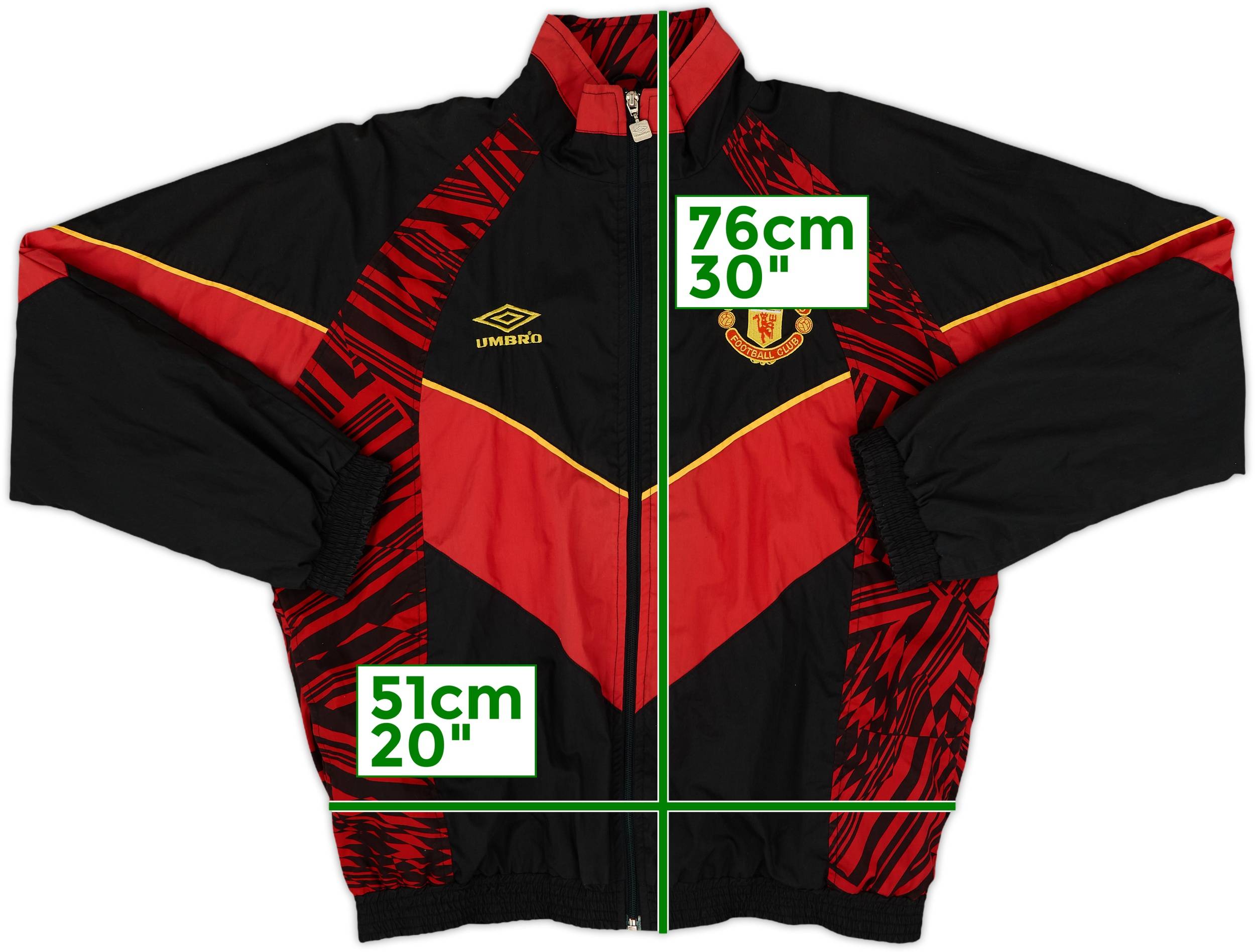 1992-93 Manchester United Umbro Track Jacket - 8/10 - (S)