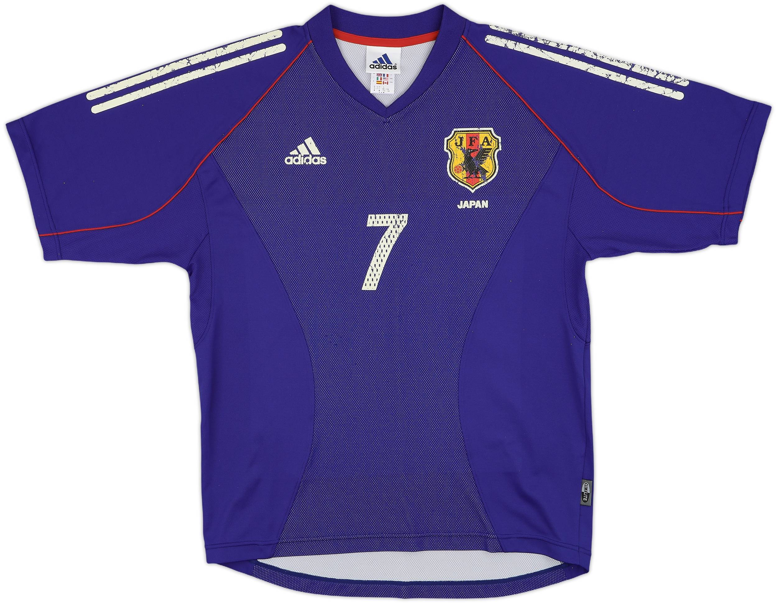 2002年adidas 日本代表 サッカーシャツ 7番NAKATA 2001-02 Japan adidas T-Shirt Nakata #7 - 7/10 - (L)