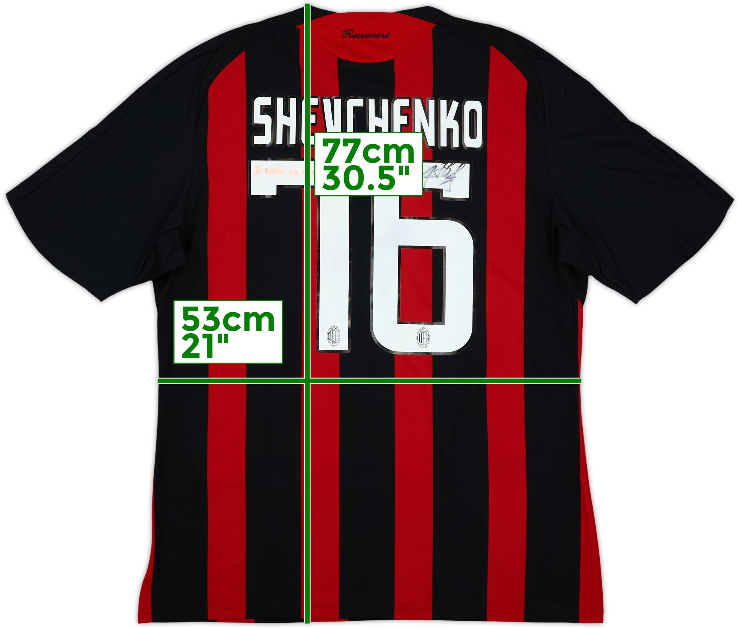 2008-09 AC Milan Home Shirt Shevchenko #76 - 3/10 - (L)