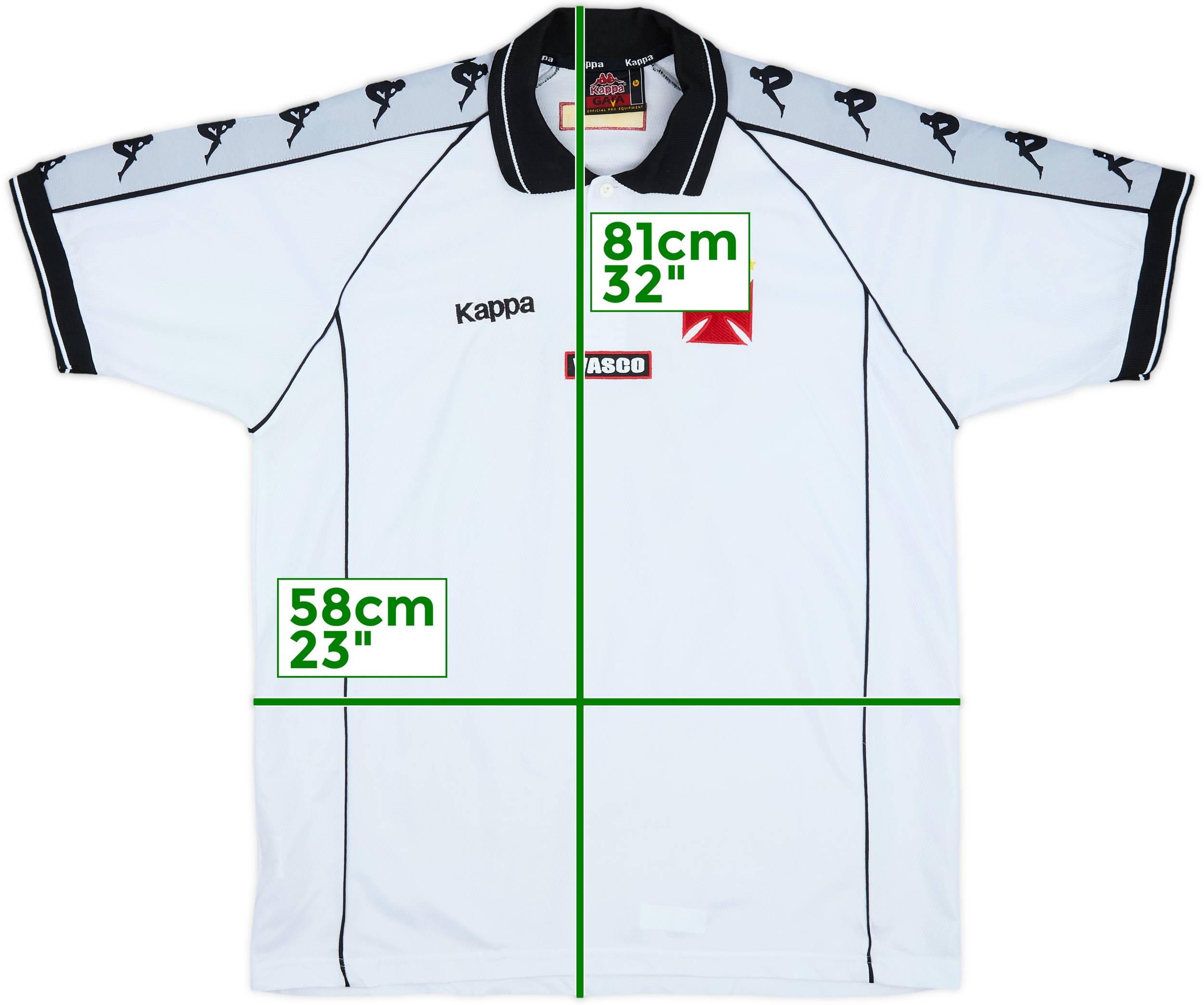 Kappa サッカーウェア Vasco da Gama M 1999/2000 1999-00 Vasco da Gama Home Shirt #4 - 9/10 - (M)
