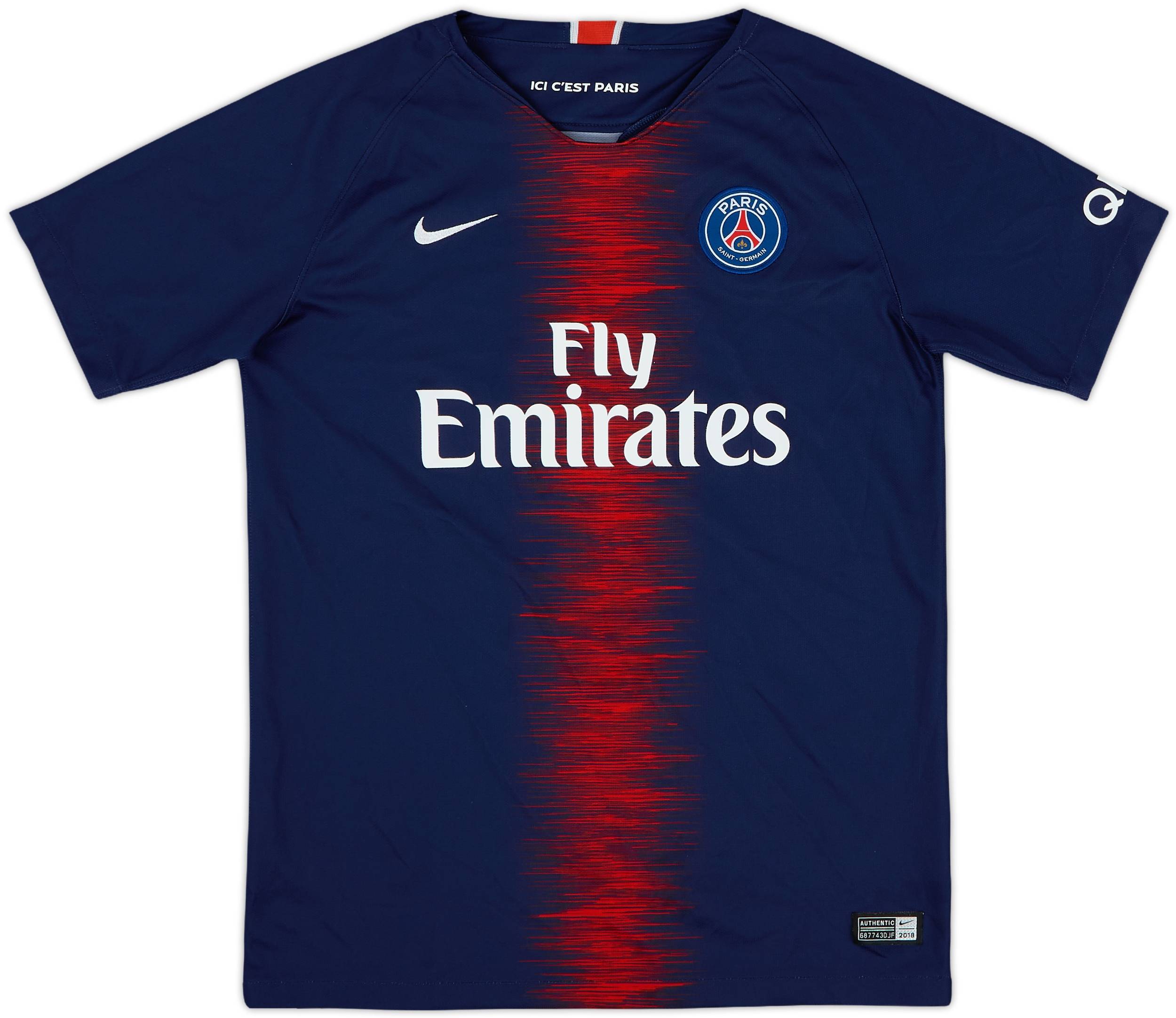 2018-19 Paris Saint-Germain Home Shirt - 9/10 - (XL.Boys)