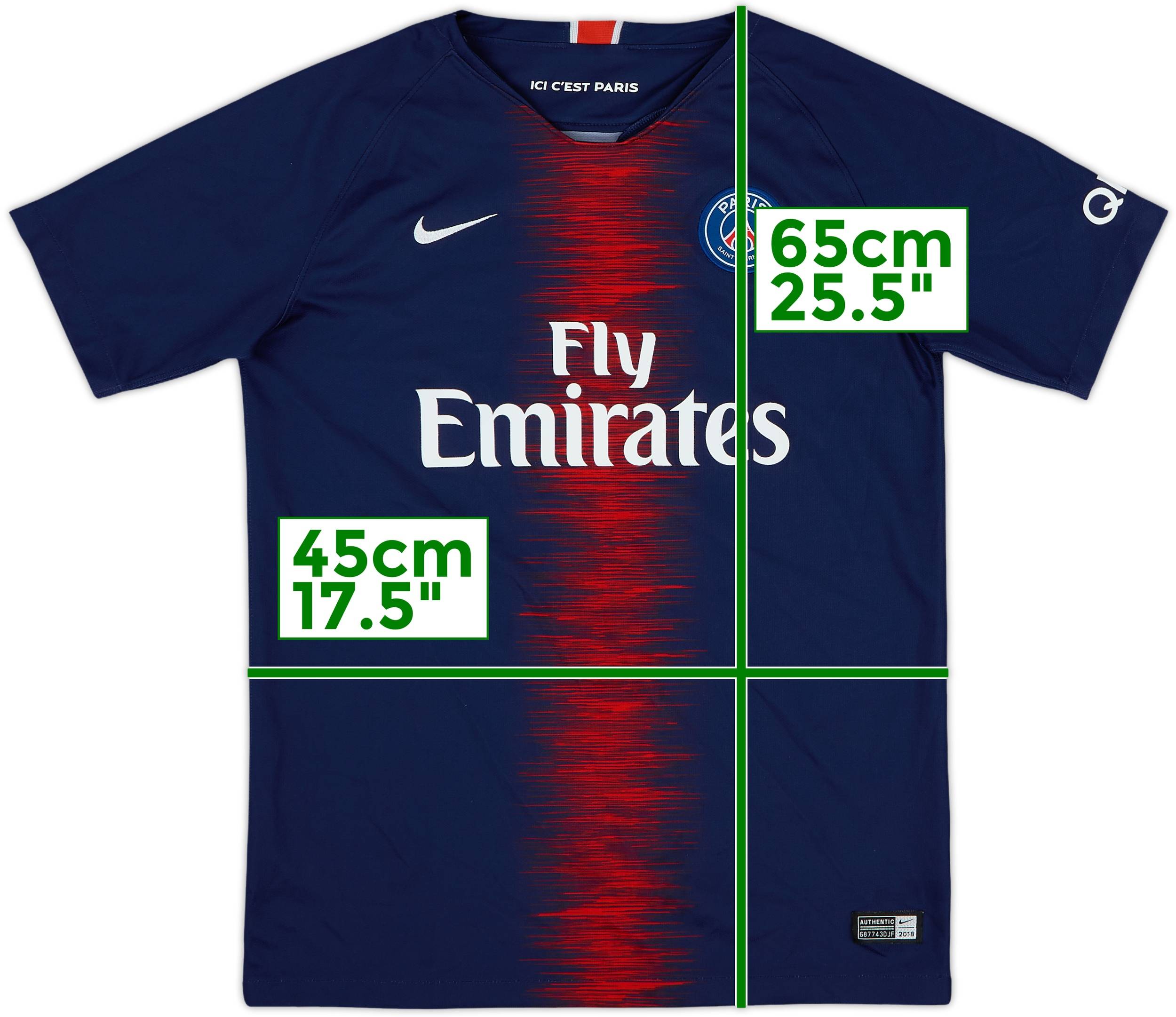 2018-19 Paris Saint-Germain Home Shirt - 9/10 - (XL.Boys)