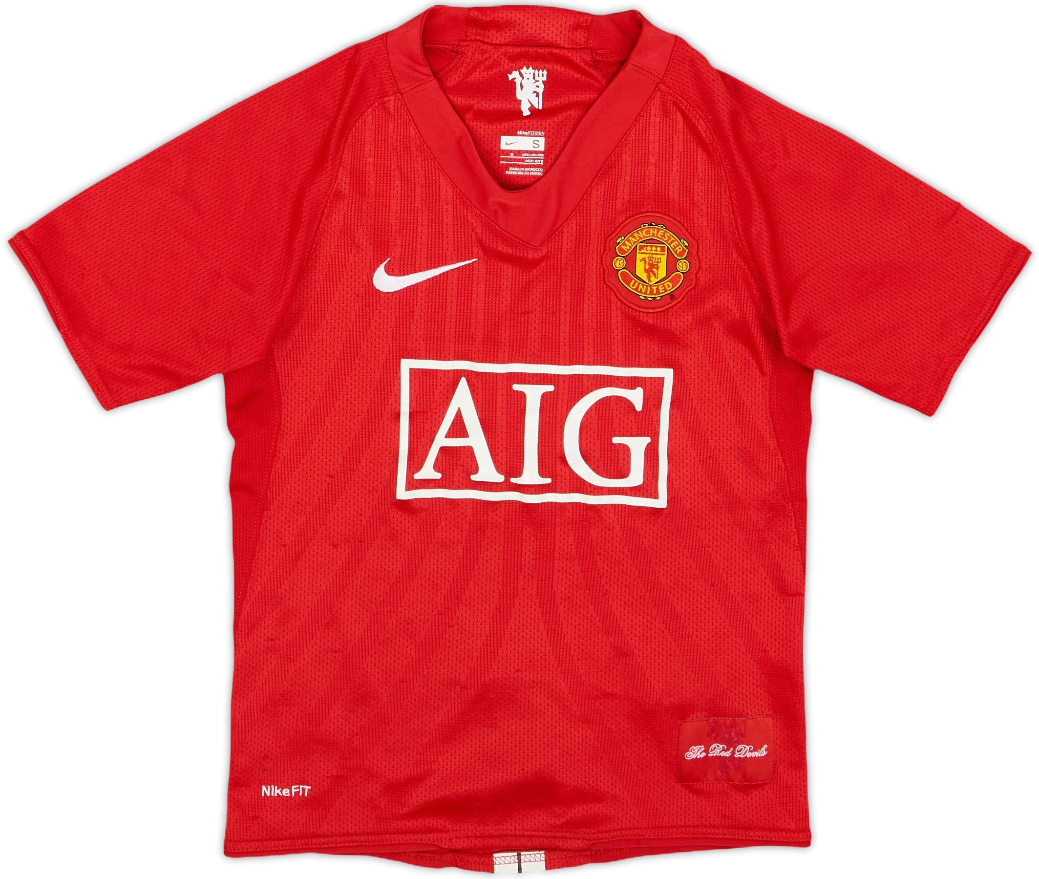 2007-09 Manchester United Home Shirt - 8/10 - (S.Boys)